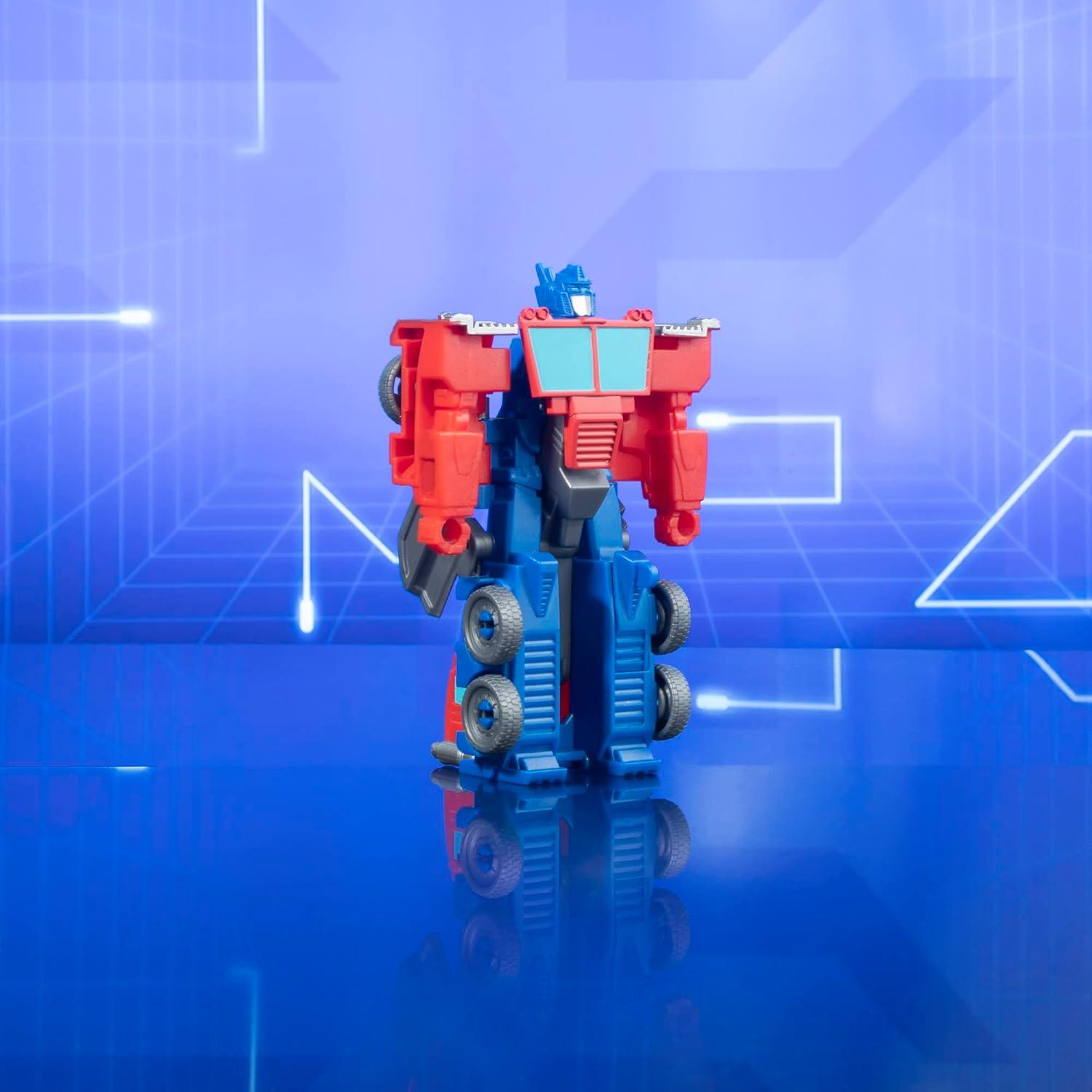 Transformers Juguete Optimus Prime EarthSpark 10 cm 1 Paso Flip
