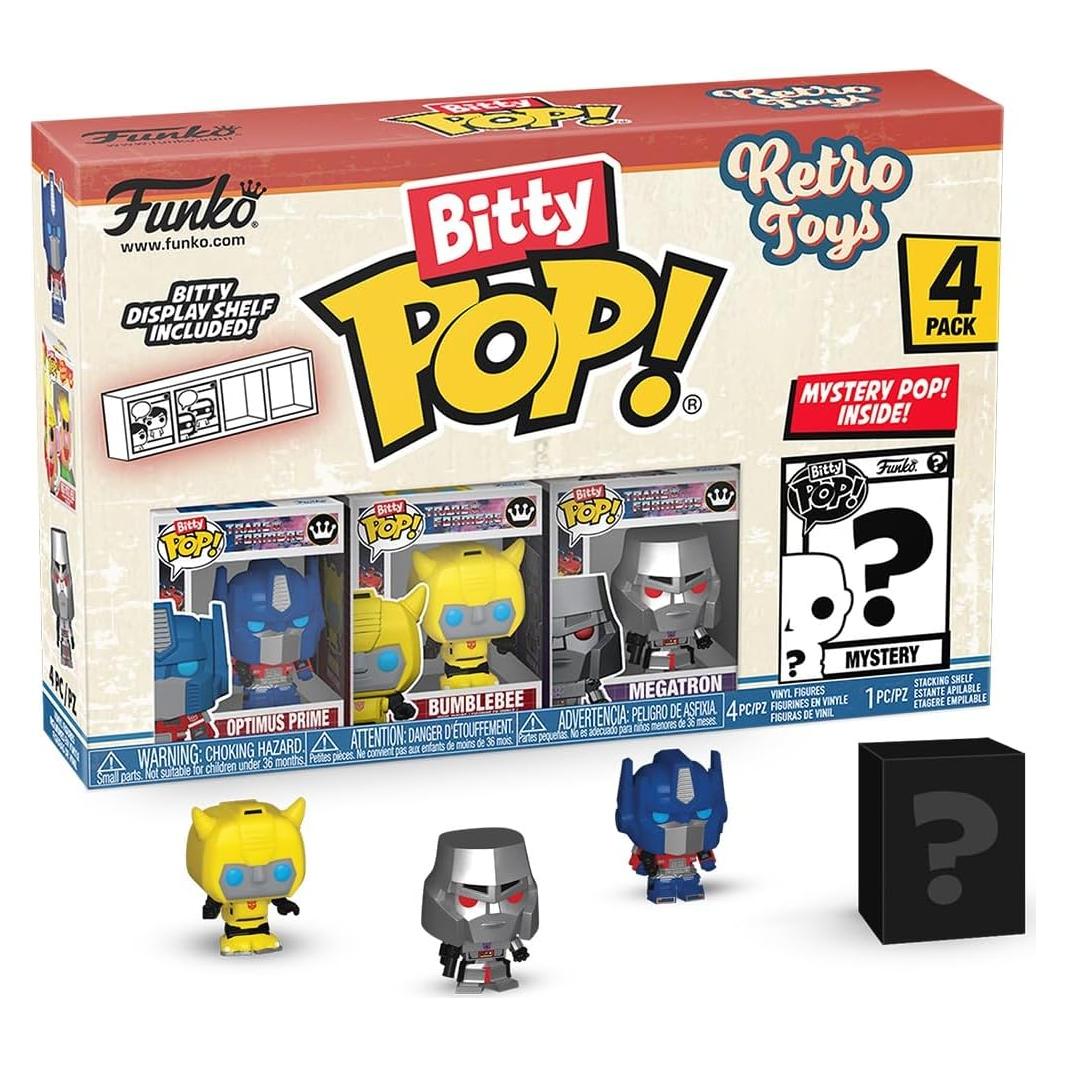 Funko Bitty POP Transformers - Paquete de 4 Figuras Mini 2.2 cm