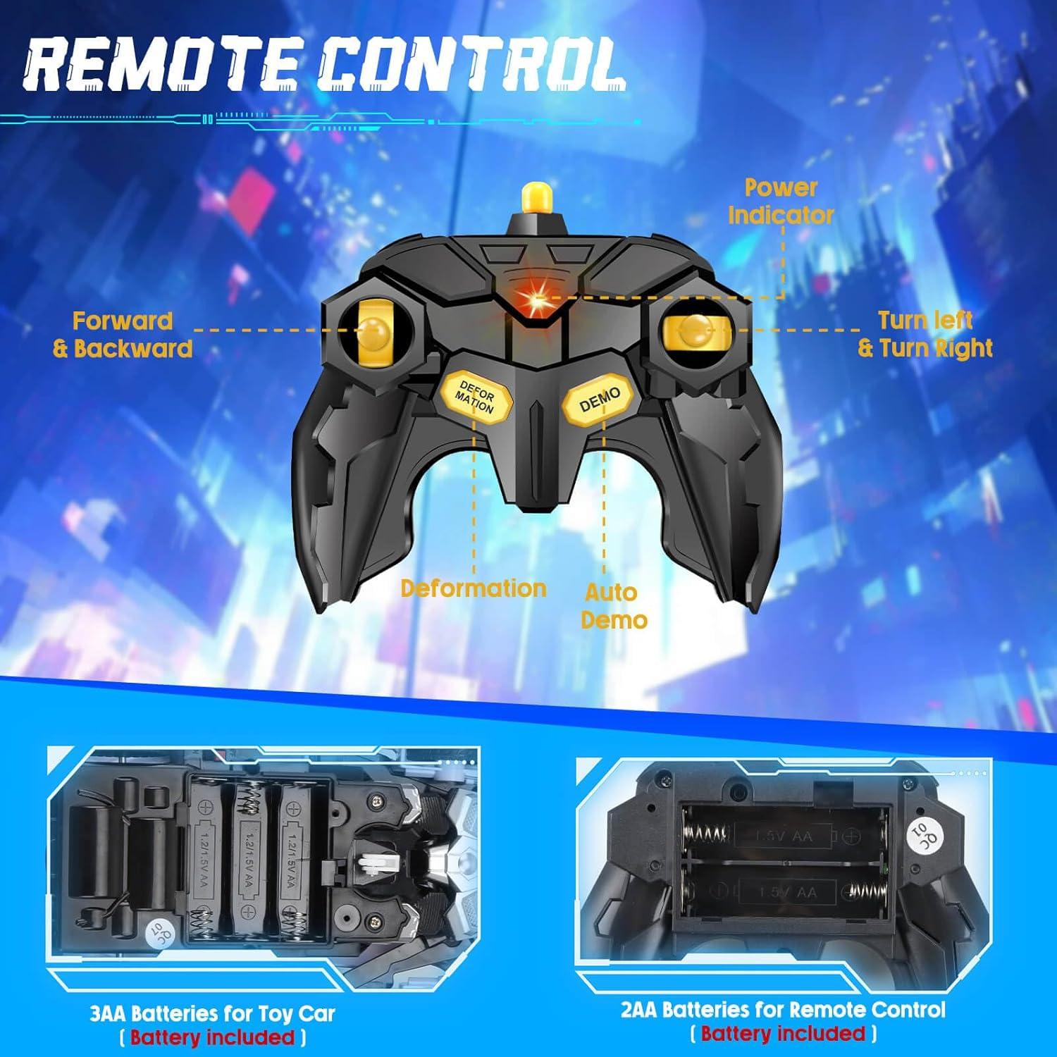 Coche de Control Remoto Dolanus 278 Transformable Robot Negro