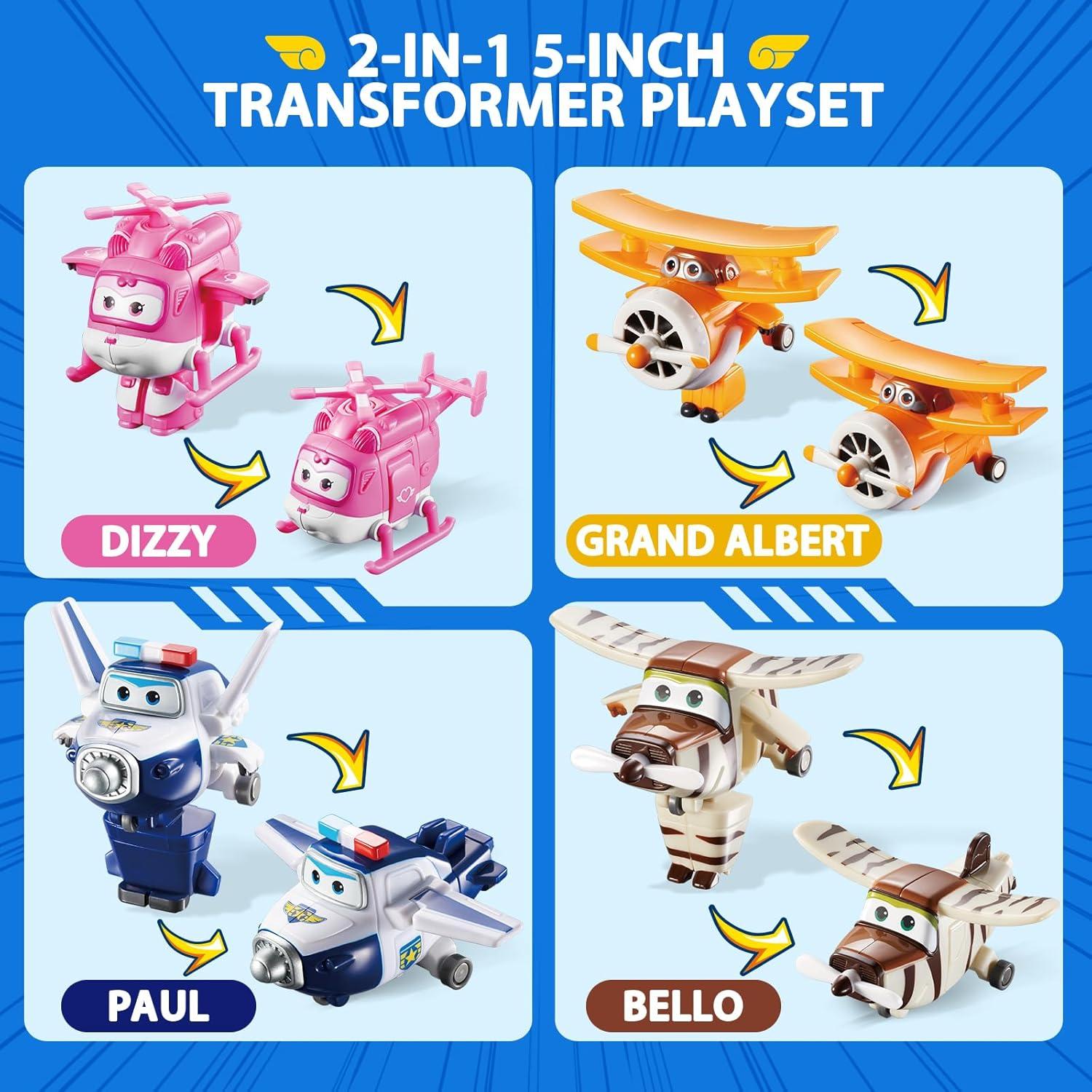 Super Wings Juguetes Transformadores 5" Auldey - 8 Figuras