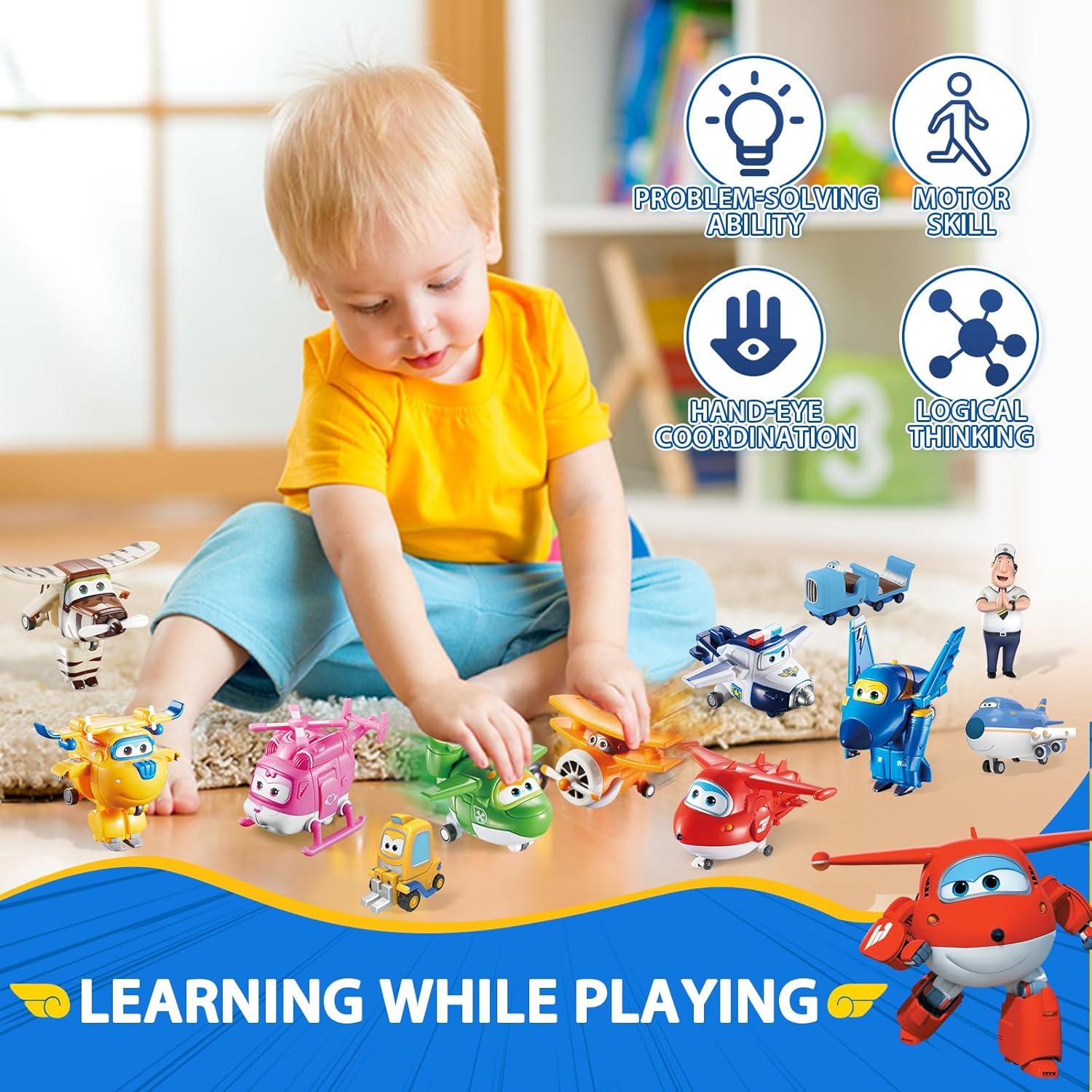 Super Wings Juguetes Transformadores 5" Auldey - 8 Figuras