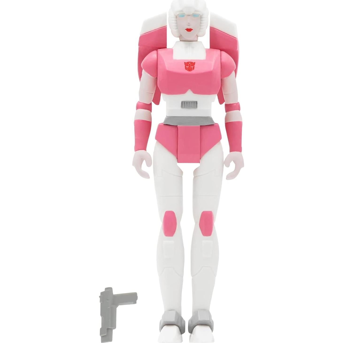 Figura de Acción Transformers Super7 Arcee 9.53 cm con Bláster