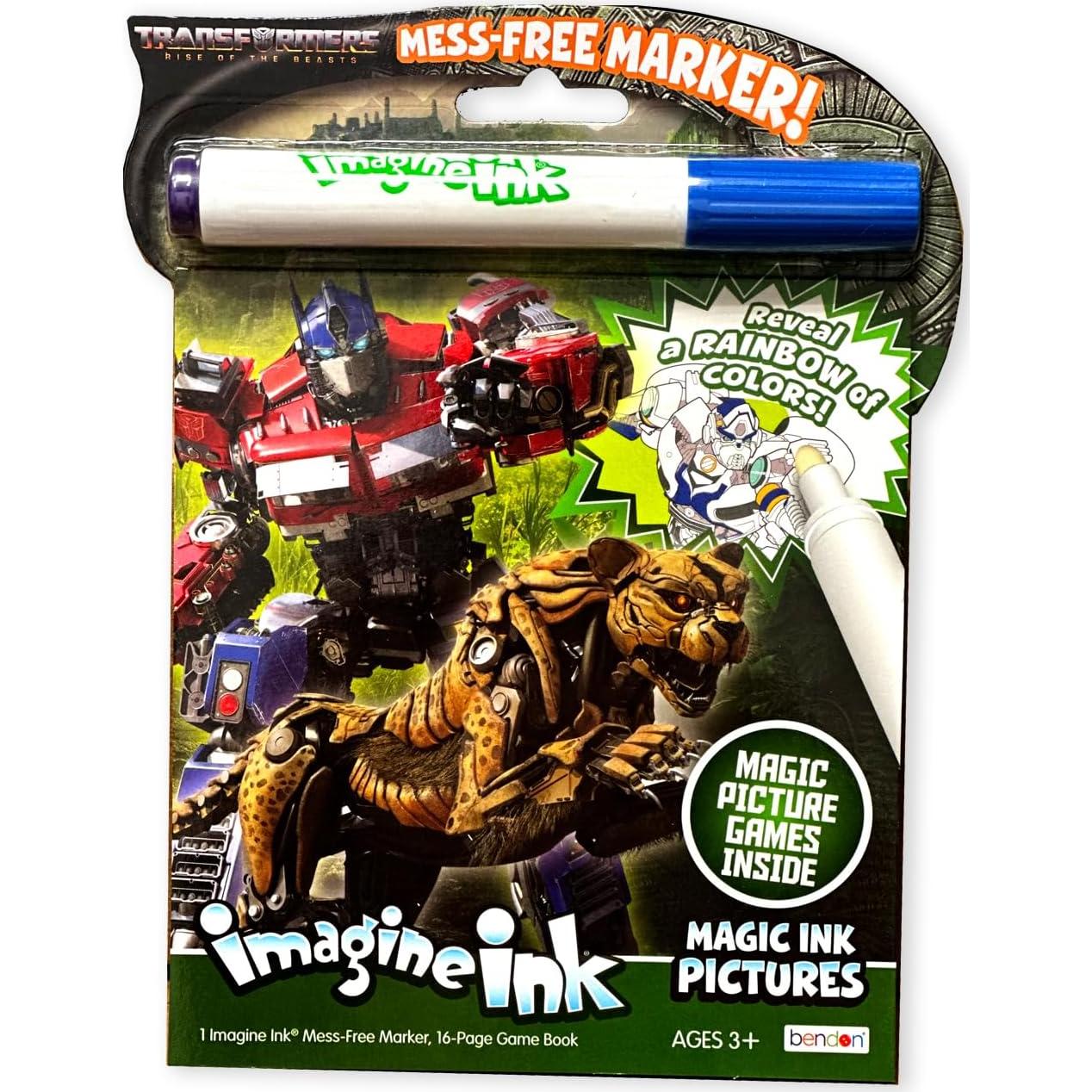 Conjunto de Colorear Transformers Bendon - Libro y Pegatinas 3D