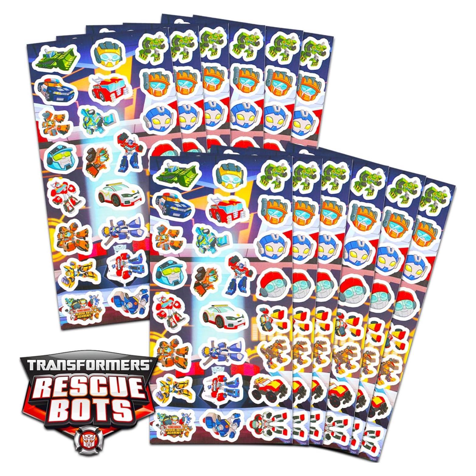 Paquete de Stickers Transformers Rescue Bots - 300 Stickers