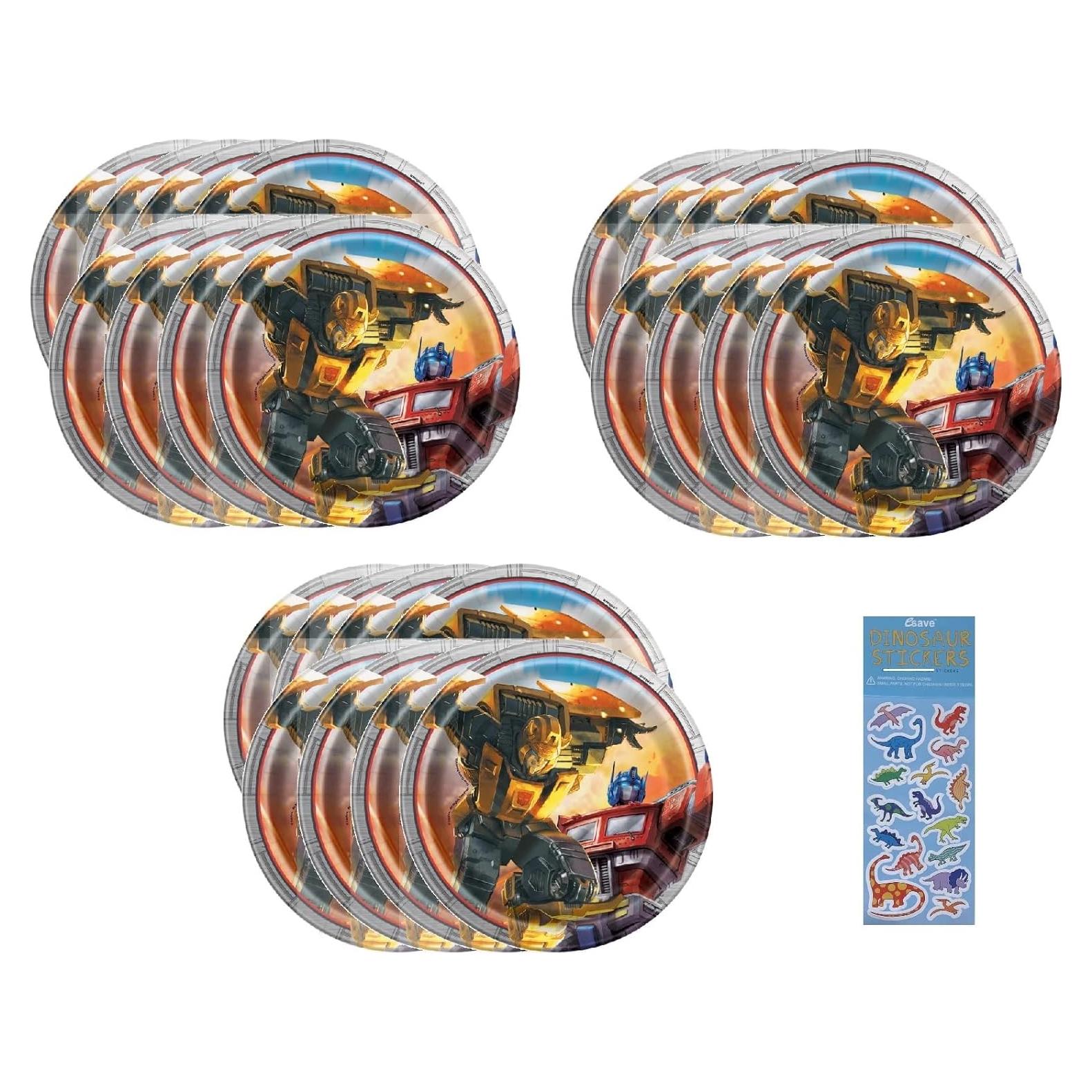 Suministros Fiesta Transformers Único 24 Platos Papel 17.78 cm
