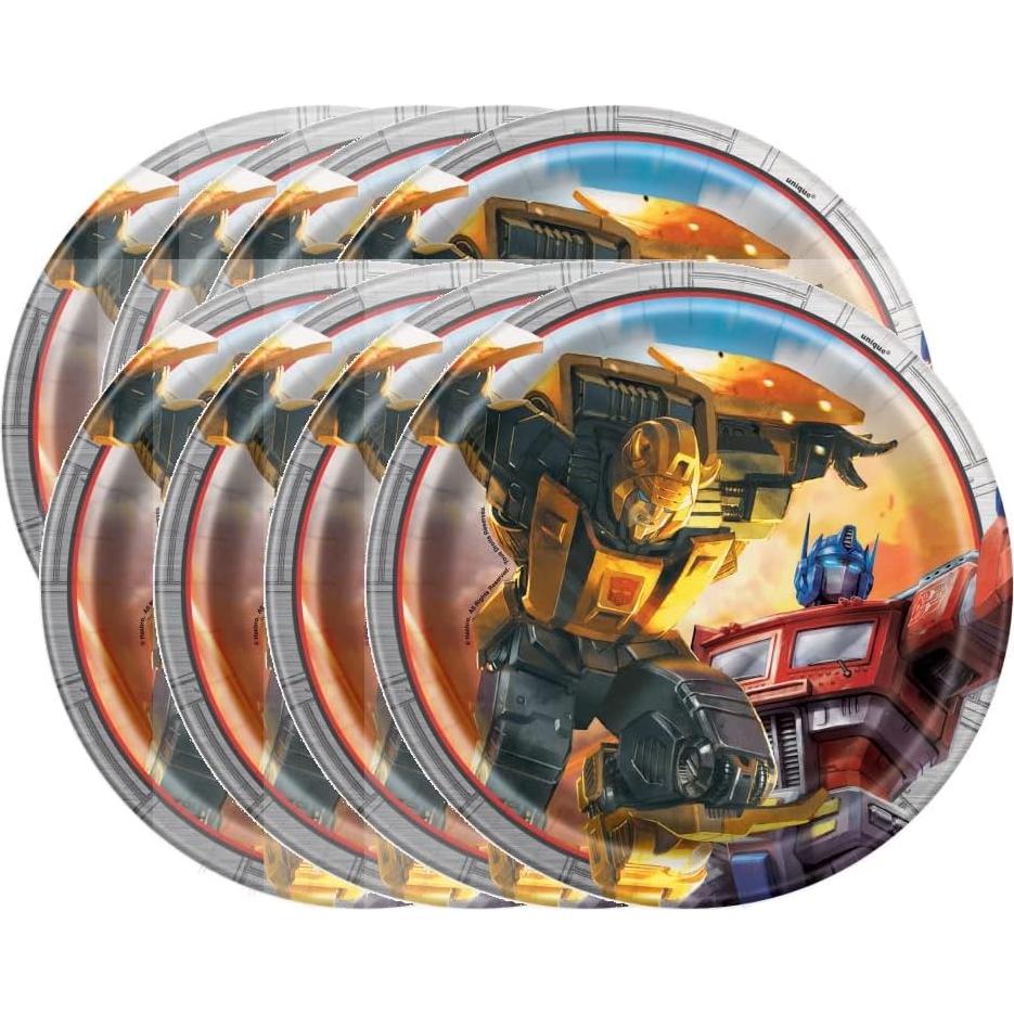 Suministros Fiesta Transformers Único 24 Platos Papel 17.78 cm