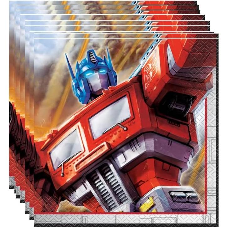 Conjunto de Fiesta de Cumpleaños Transformers - 8 Platos y 16 Servilletas