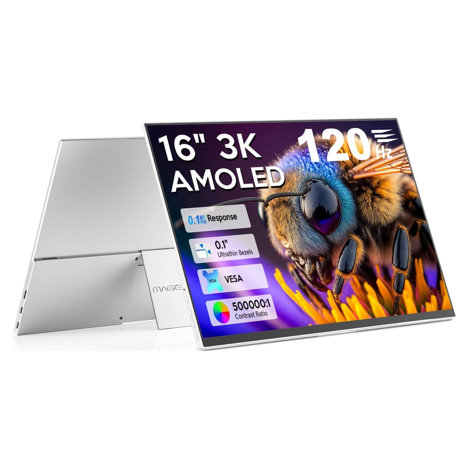 Monitor Portátil OLED MAGEX 16" 3K 2880x1800 120Hz USB-C