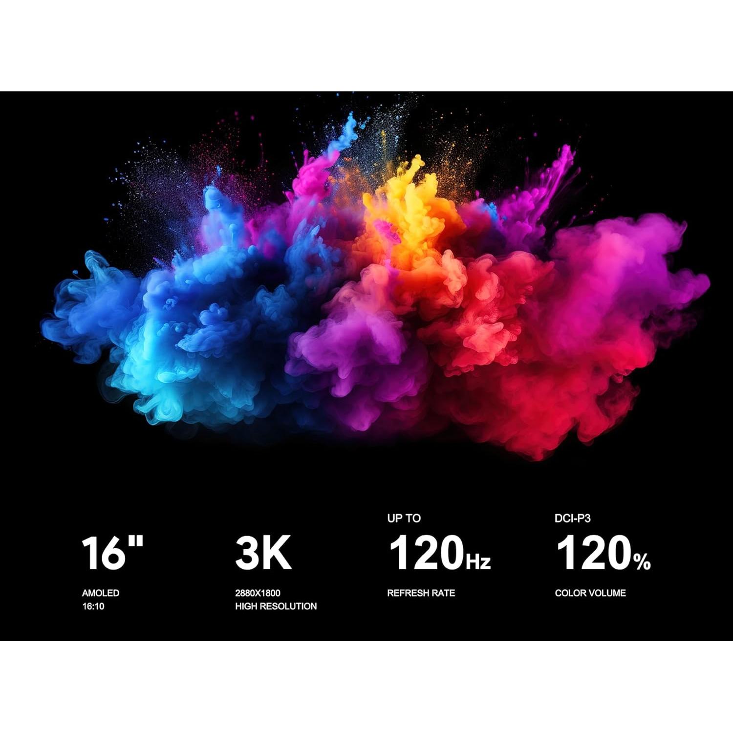 Monitor Portátil OLED MAGEX 16" 3K 2880x1800 120Hz USB-C