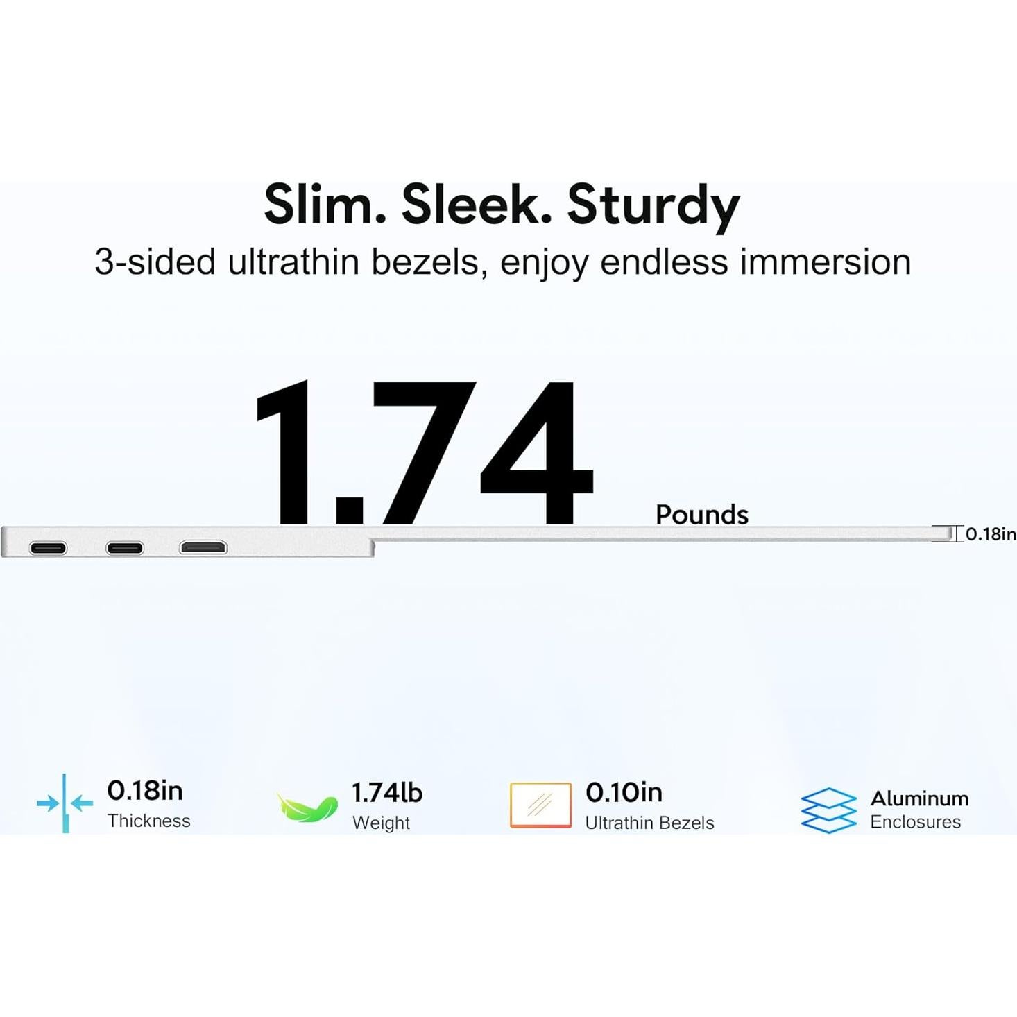 Monitor Portátil OLED MAGEX 16" 3K 2880x1800 120Hz USB-C