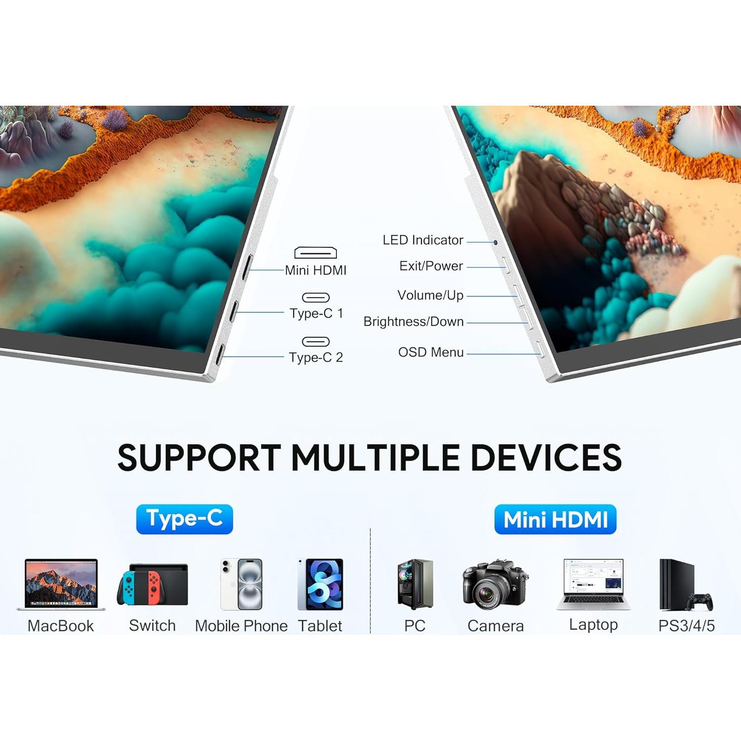 Monitor Portátil OLED MAGEX 16" 3K 2880x1800 120Hz USB-C