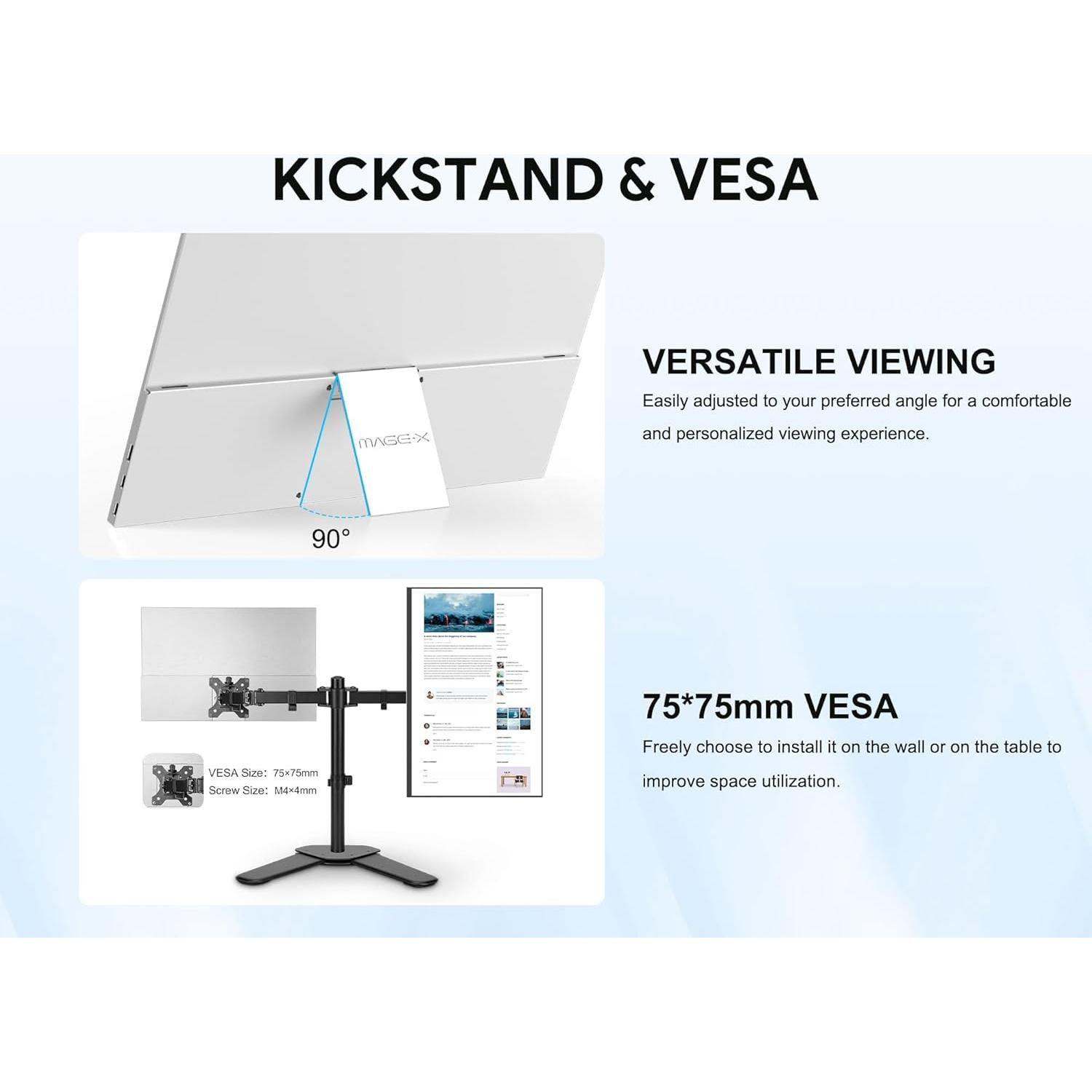 Monitor Portátil OLED MAGEX 16" 3K 2880x1800 120Hz USB-C