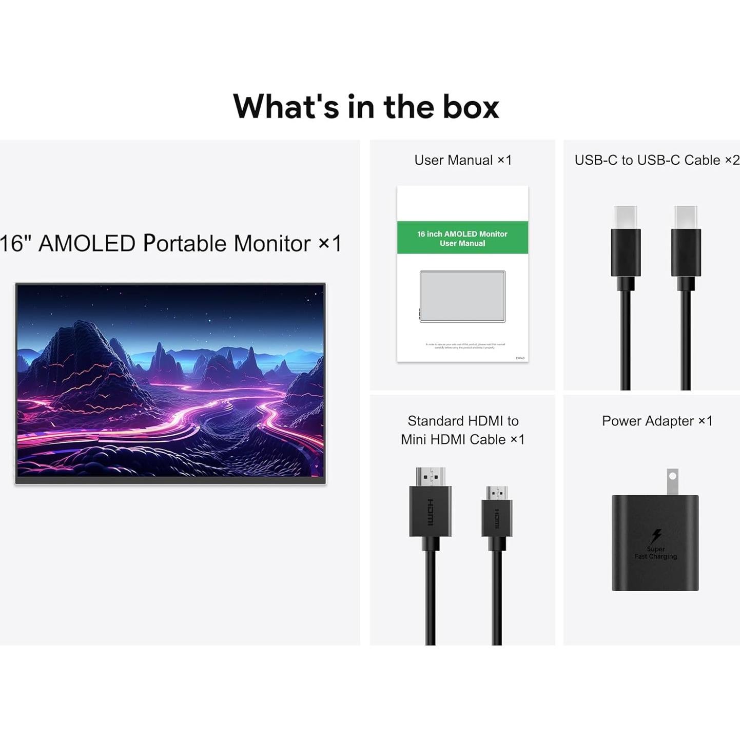 Monitor Portátil OLED MAGEX 16" 3K 2880x1800 120Hz USB-C