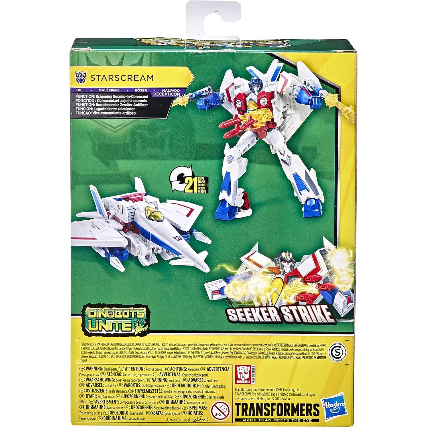 Figura Transformers Deluxe Starscream 12.7 cm 2 en 1 con Accesorios