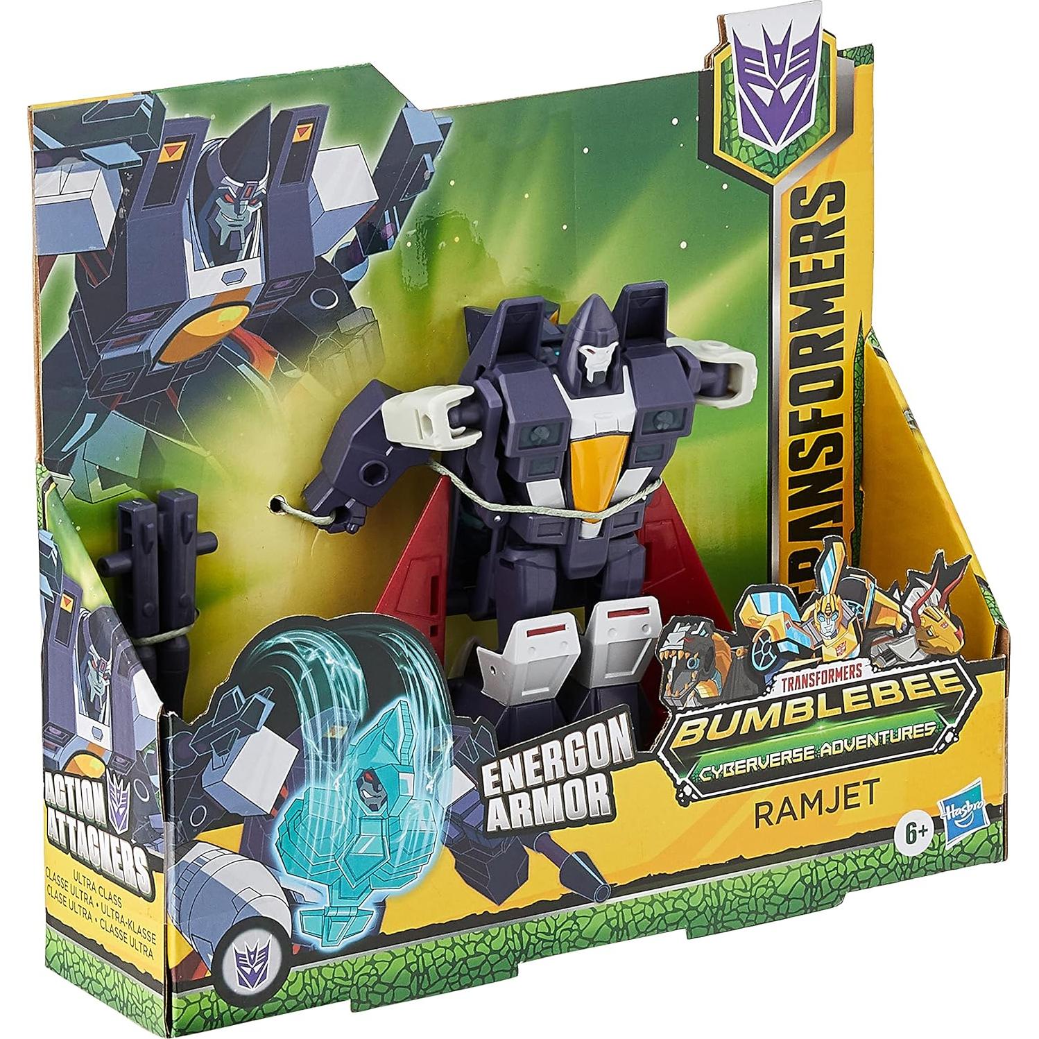 Figura de Acción Transformers Ramjet Hasbro 17.15 cm con Armadura Energon