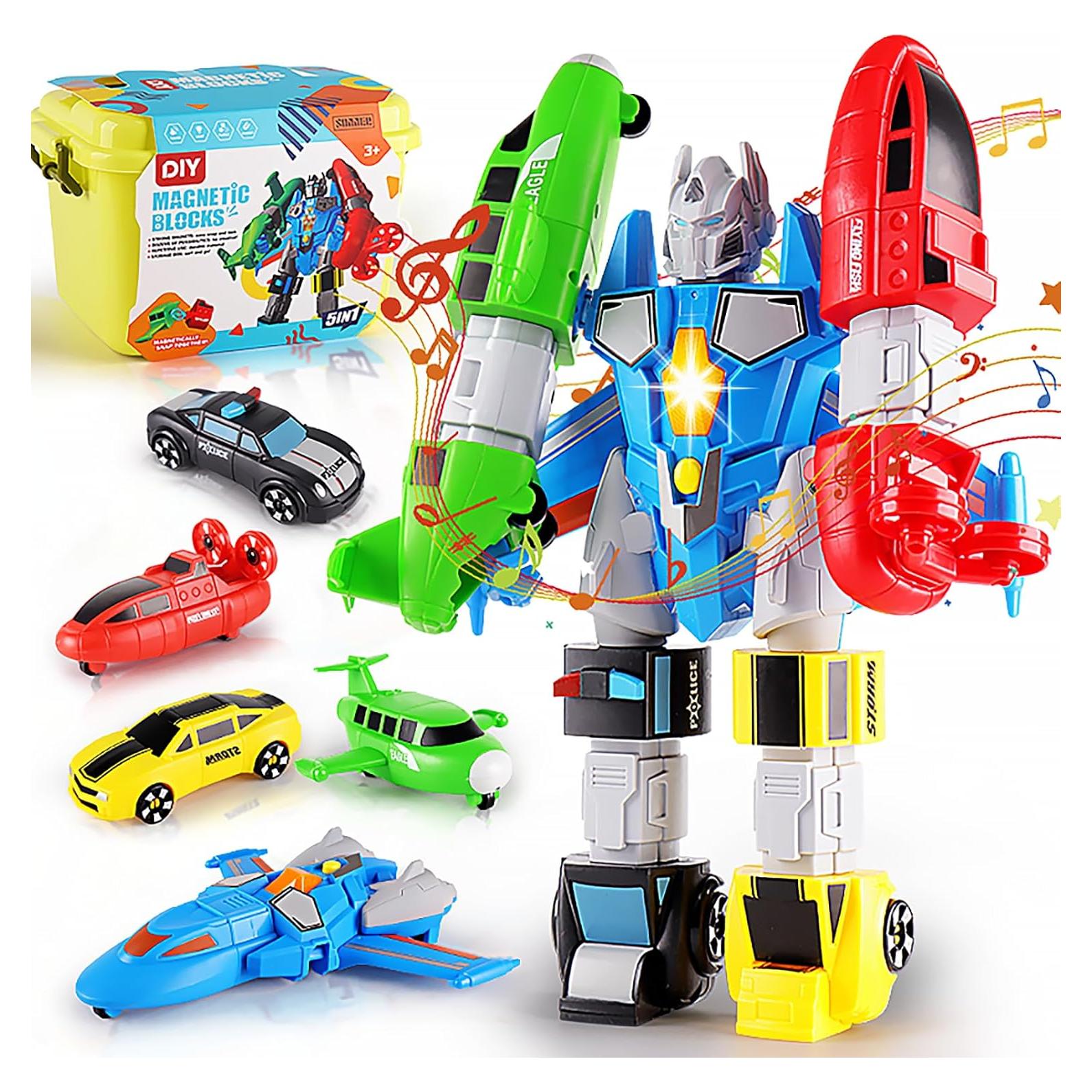 Juego de Vehículos Magnéticos 5 en 1 Sommer con Caja