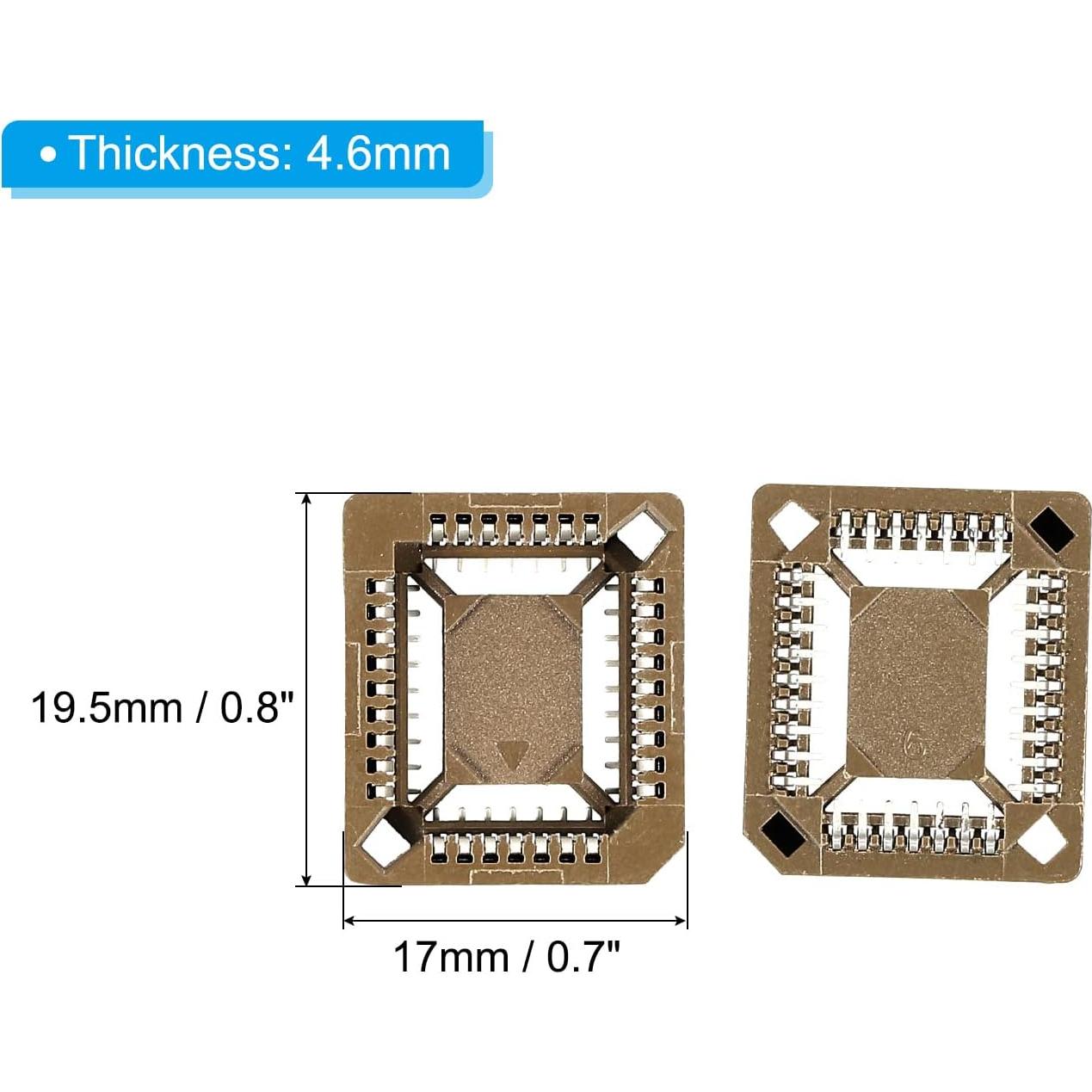 Zócalo IC PLCC32P PATIKIL 32 Pines 1.26mm para PCB - Paquete de 2