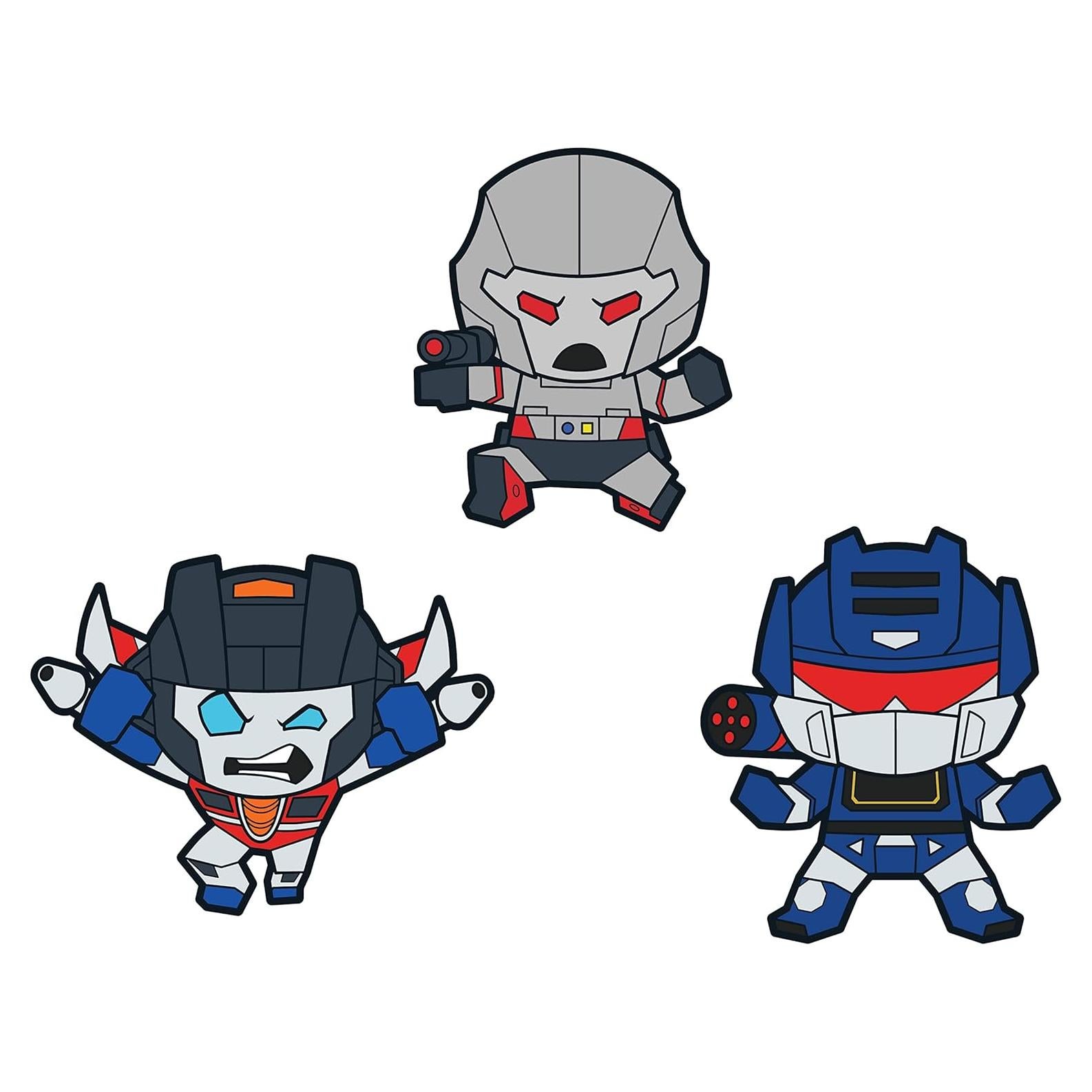 Conjunto de Pines Kawaii Decepticons Icon Heroes - Megatron, Starscream y Soundwave