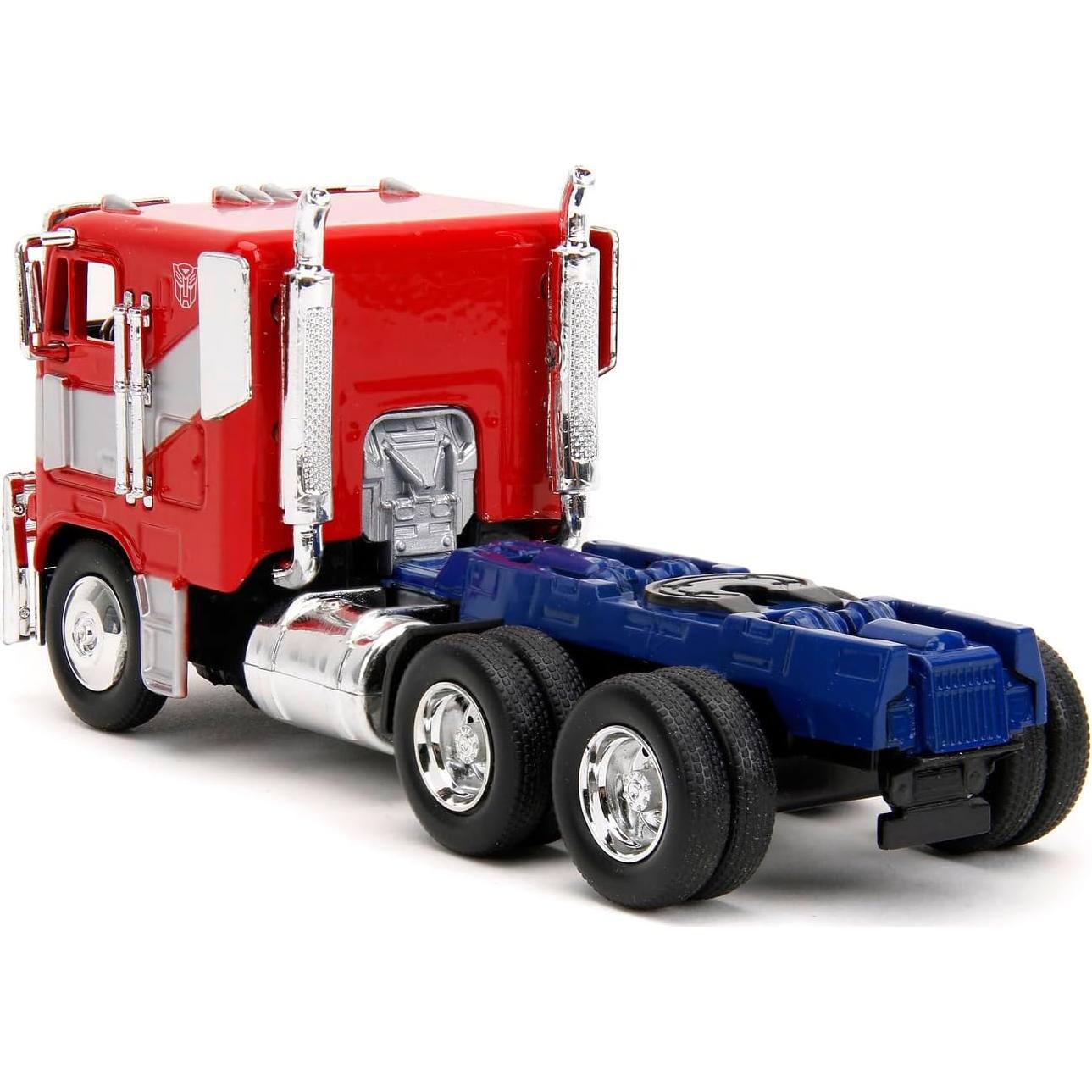 Camión Transformers T7 Optimus Prime Jada Toys 1:32 Rojo