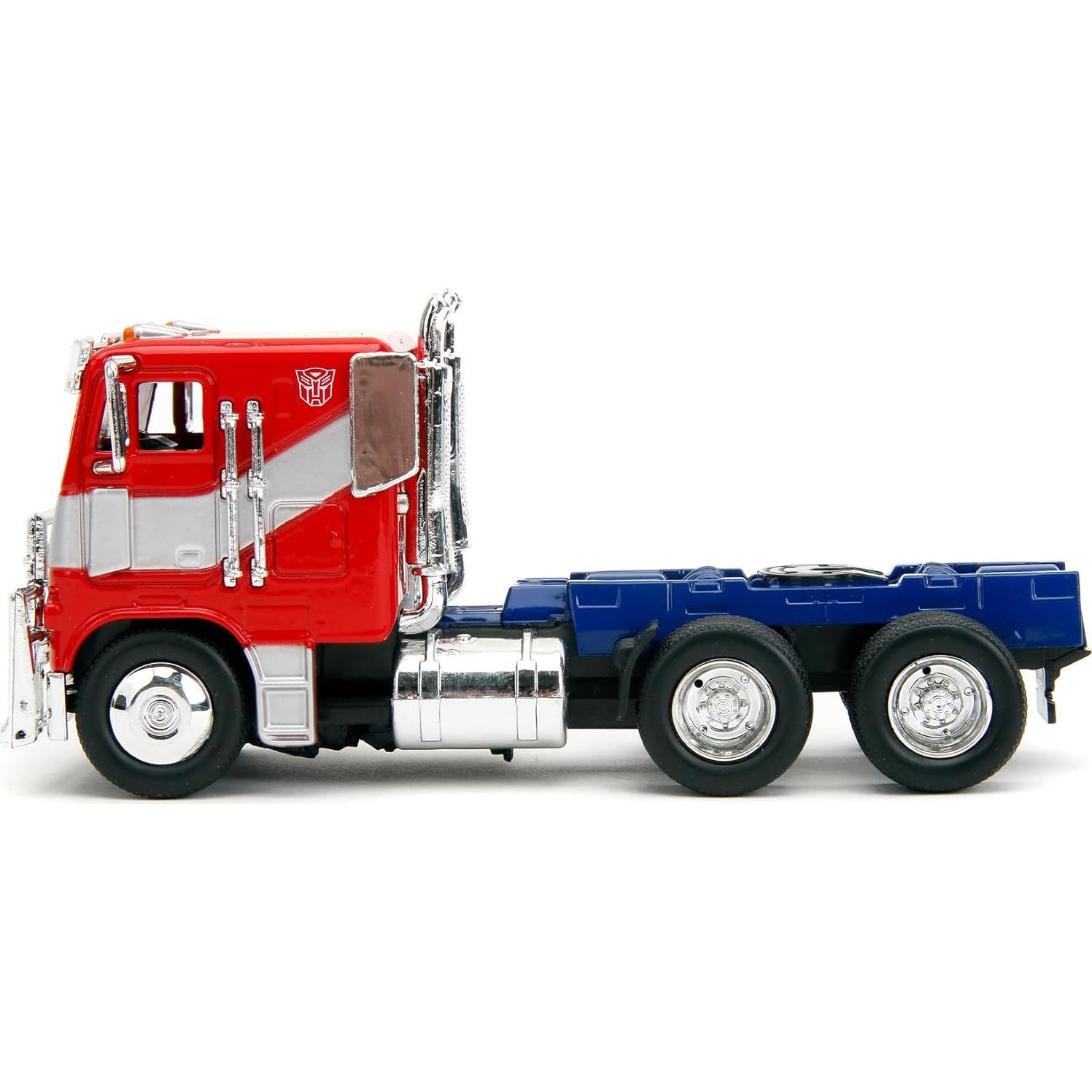 Camión Transformers T7 Optimus Prime Jada Toys 1:32 Rojo