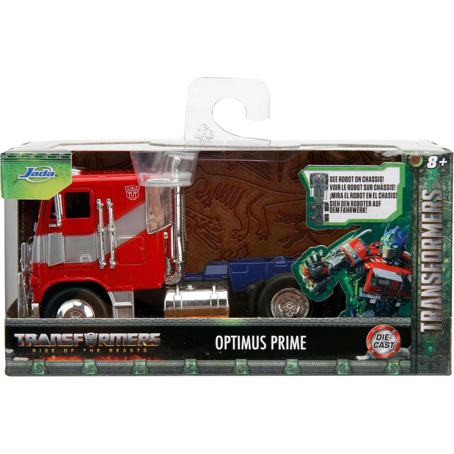 Camión Transformers T7 Optimus Prime Jada Toys 1:32 Rojo