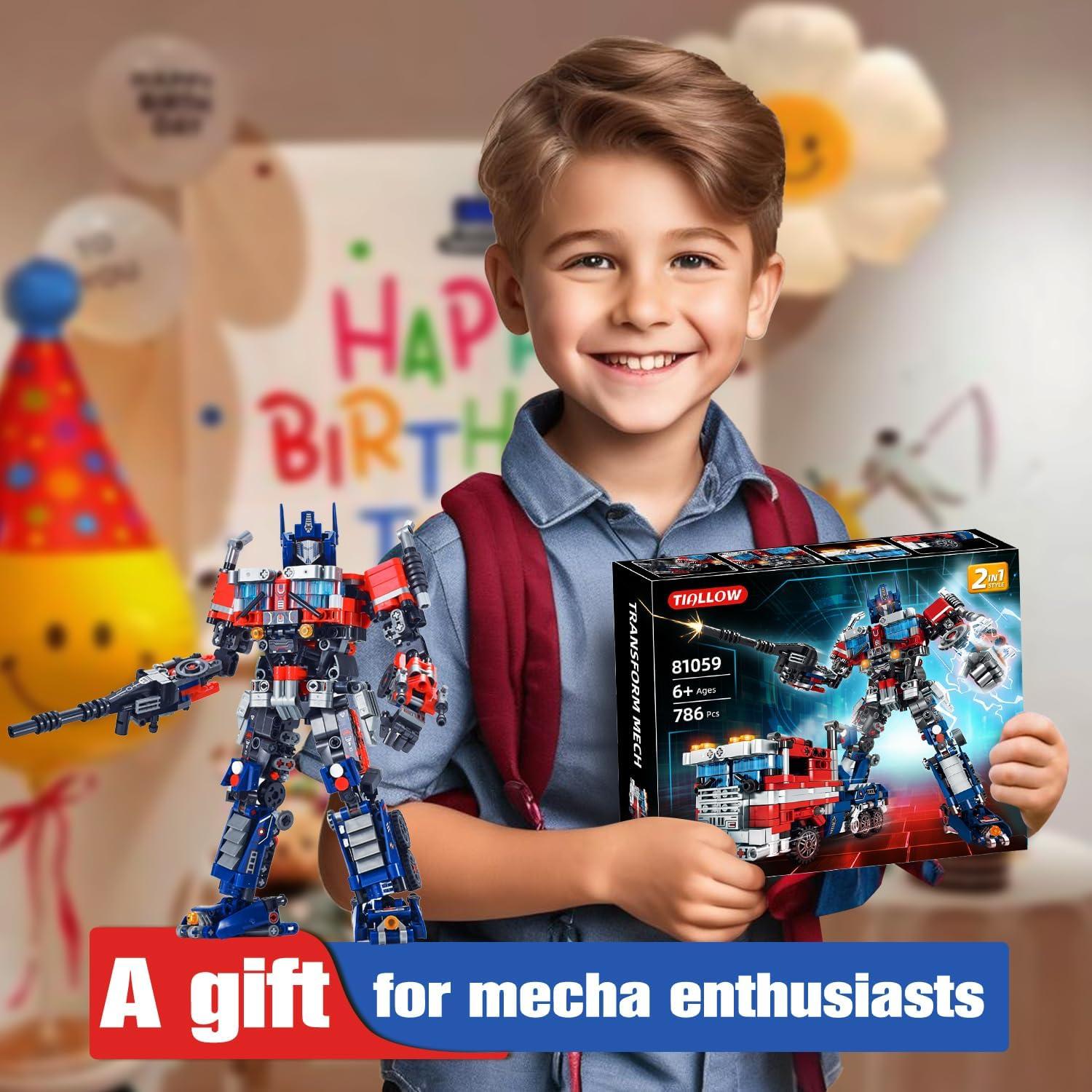 Set de Bloques de Construcción Robot Mech 2-en-1 Shuangyi 786 Piezas