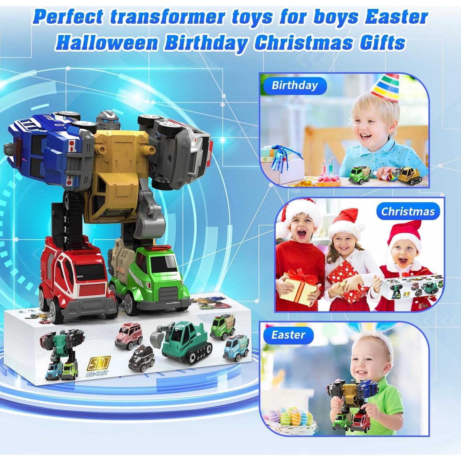 Juguetes Transformadores 5en1 VUSUMOK para Niños 2-7 Años