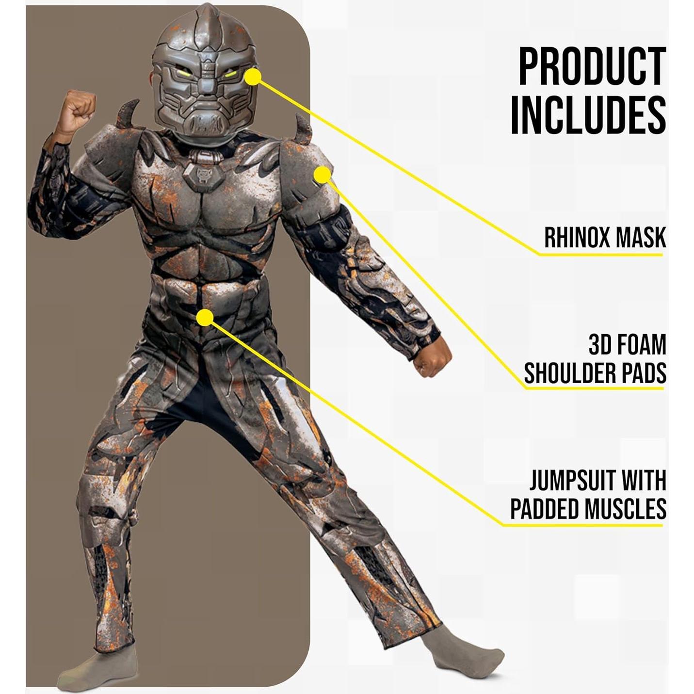 Disfraz Rhinox Transformers para Niños - Oficial Rise of the Beasts