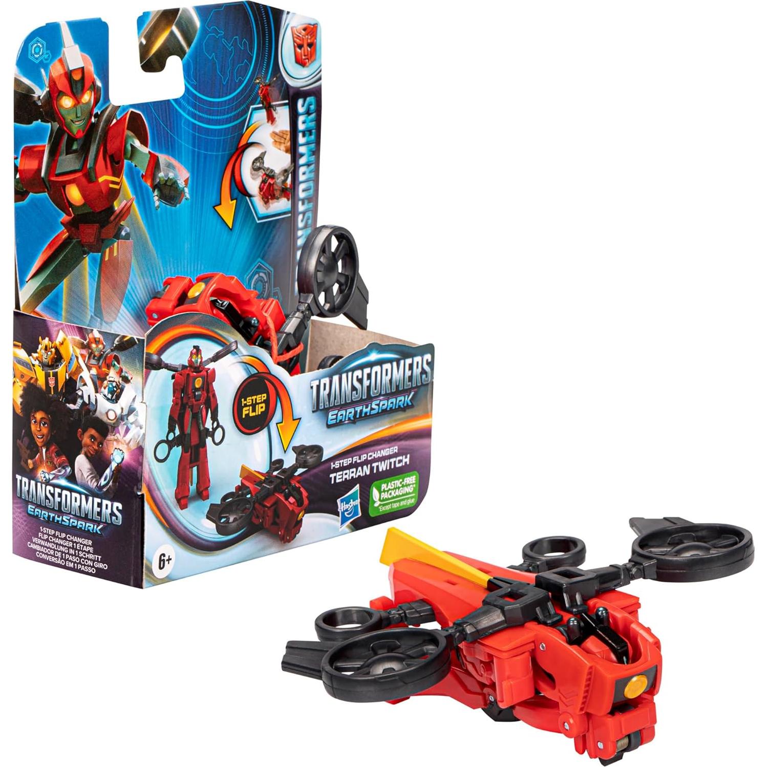Transformers EarthSpark Terran Twitch 10 cm Juguete 2 en 1