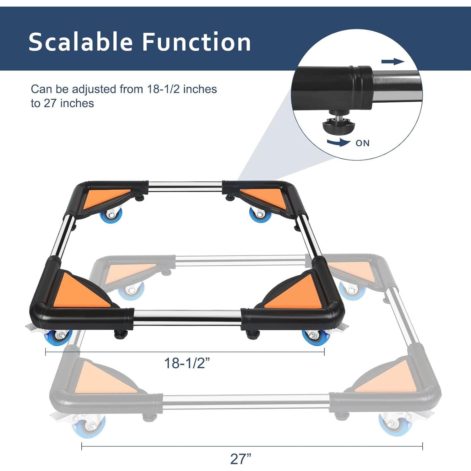 Soporte para Mini Nevera SPACECARE Ajustable con Ruedas