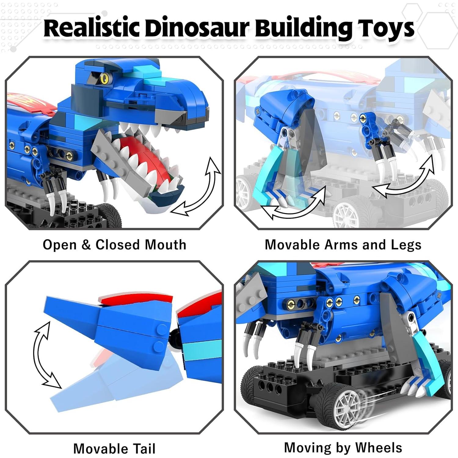 Kit de Construcción de Dinosaurio Yerloa 343 Piezas STEM