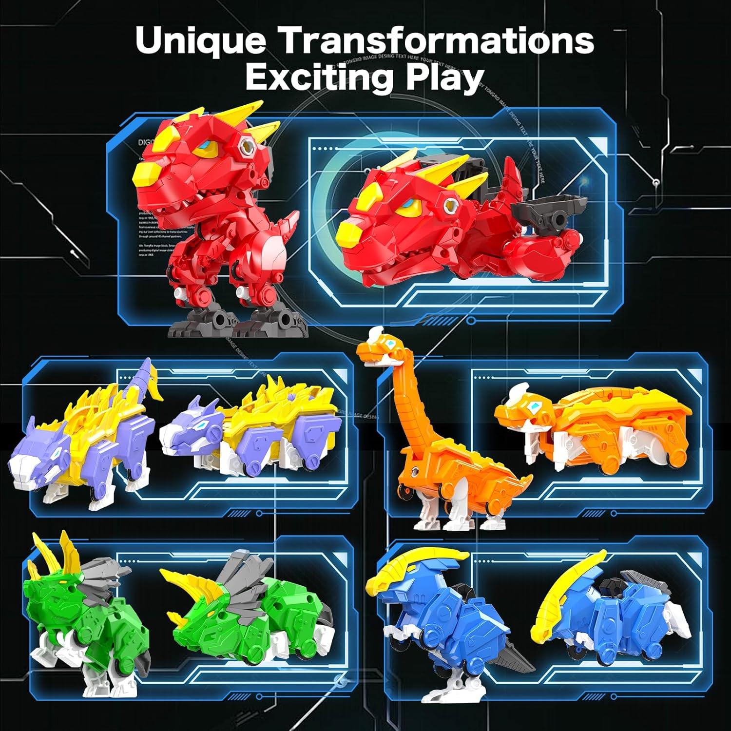 Juguete Robot Transformador Dinosaurio 5-en-1 RISUNTOY