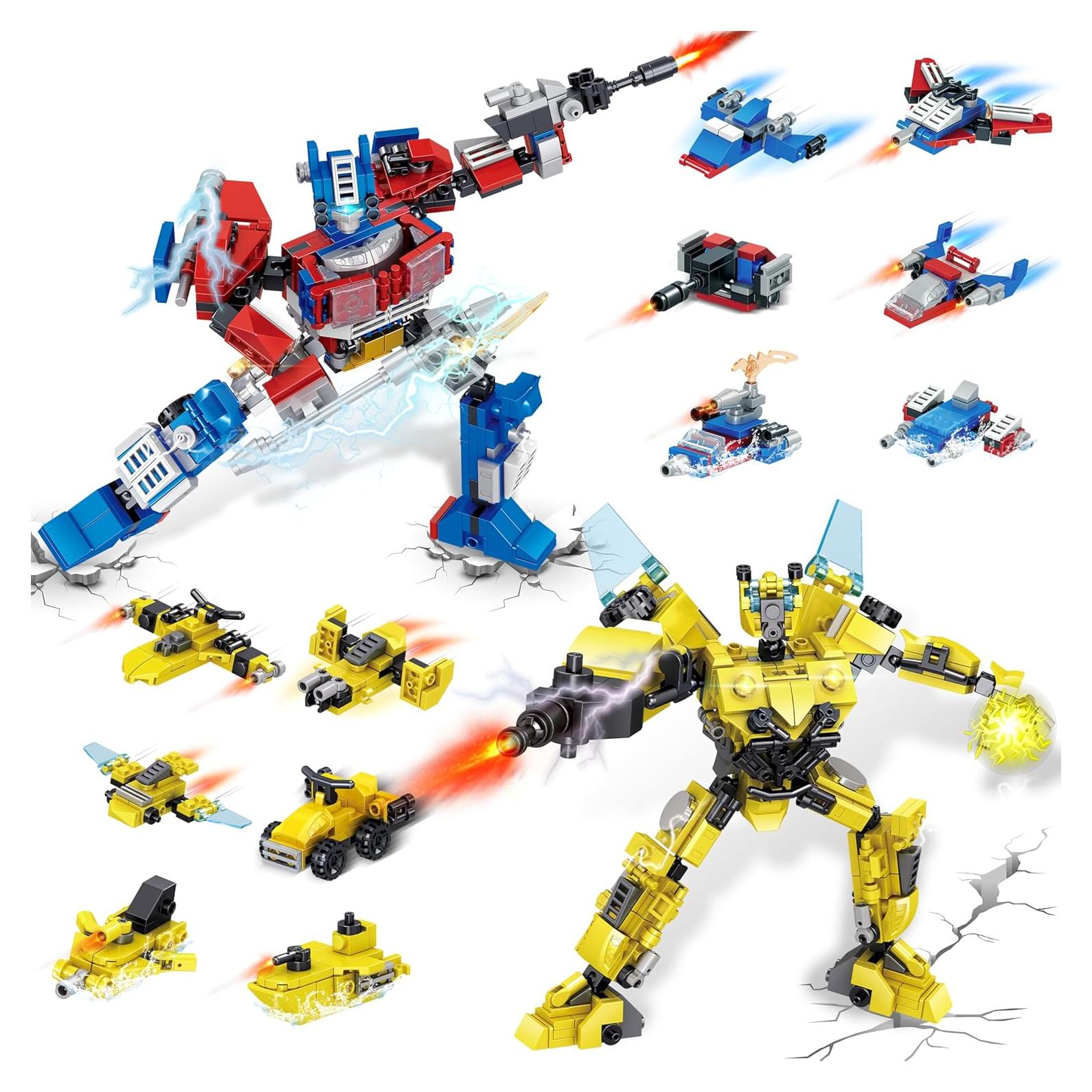 Set de 24 Bloques de Construcción Robot Transformable Bestbase 12 en 1