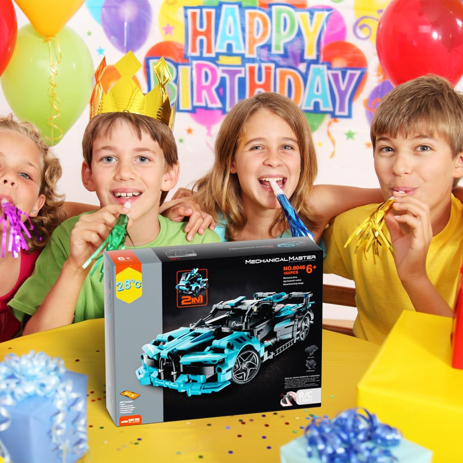 Kit de Construcción Coche Control Remoto 28°C 466 Piezas Azul