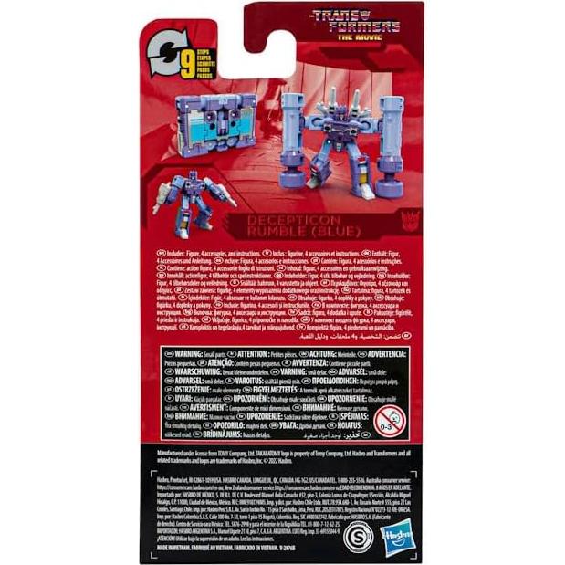 Transformers Decepticon Rumble Azul 8.9 cm Figura de Acción