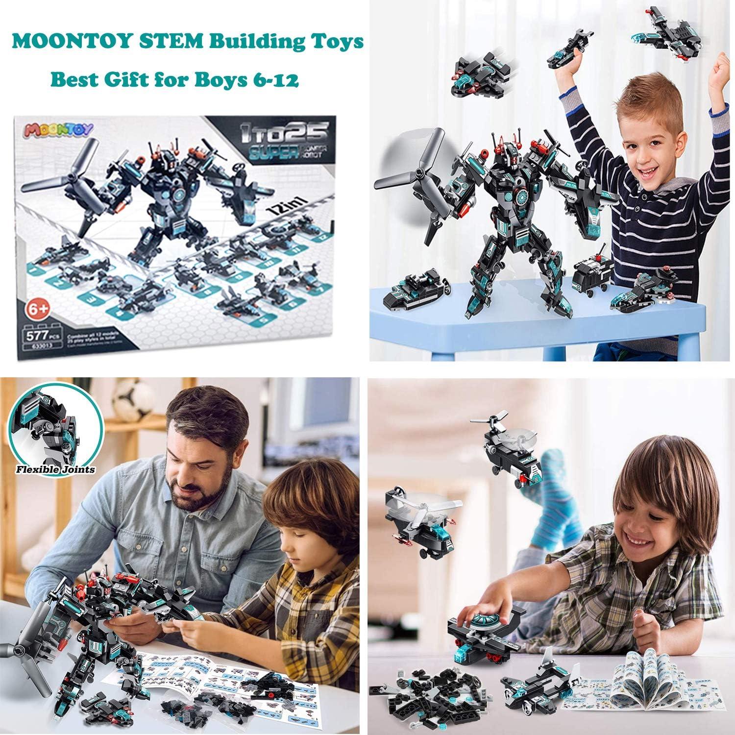 Kit de Construcción de Robots MOONTOY 577 Piezas STEM 24 en 1