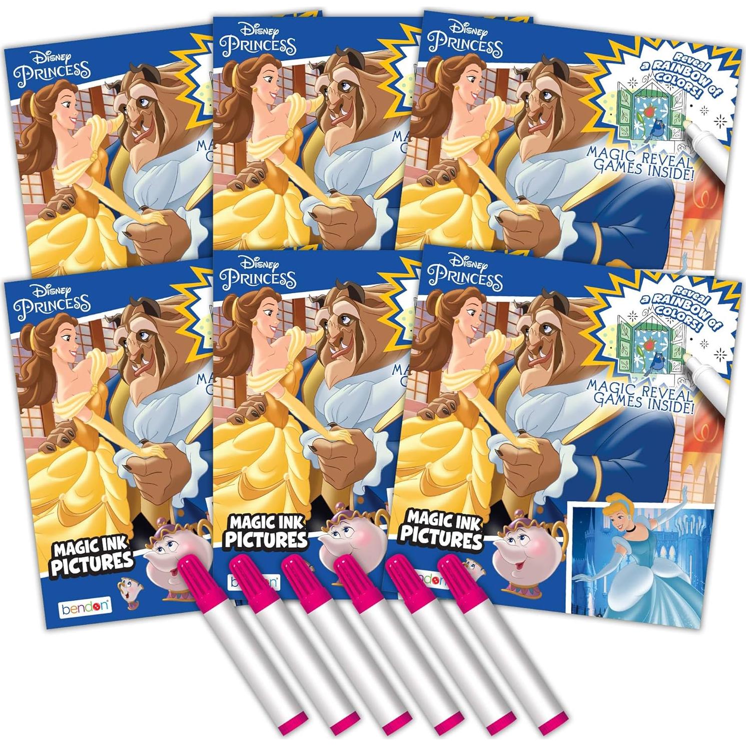 Bendon Libro para Colorear Disney Princess 6-Pack