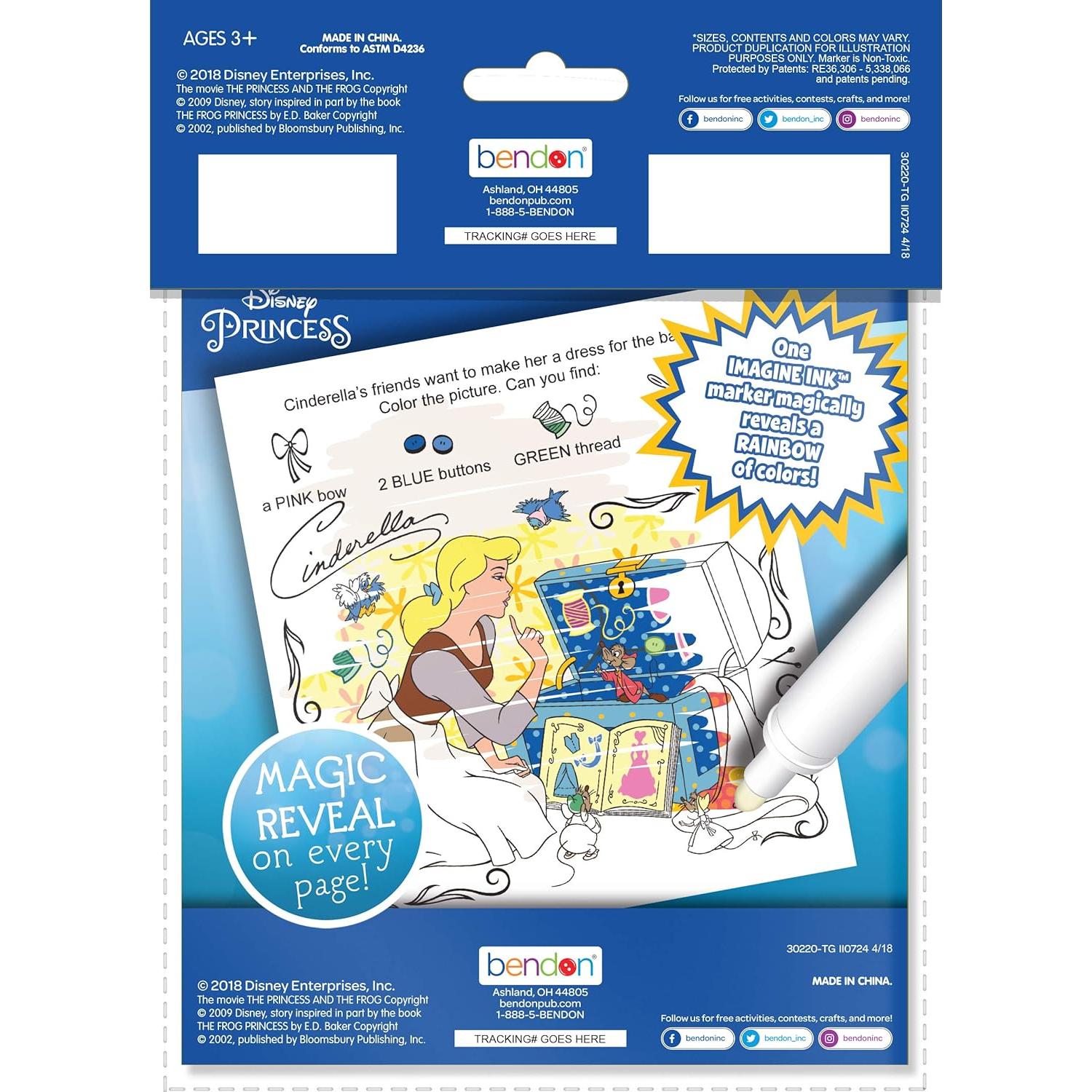 Bendon Libro para Colorear Disney Princess 6-Pack