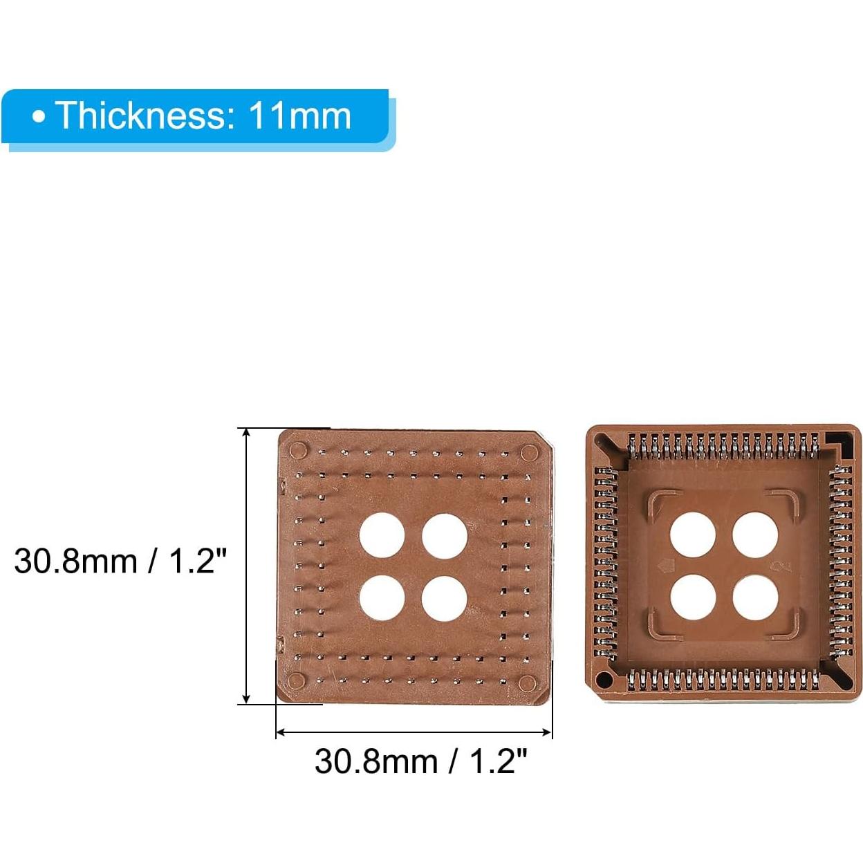 Zócalo IC PLCC68P PATIKIL 68 Pines 2.54mm Montaje PCB - 2 Pcs