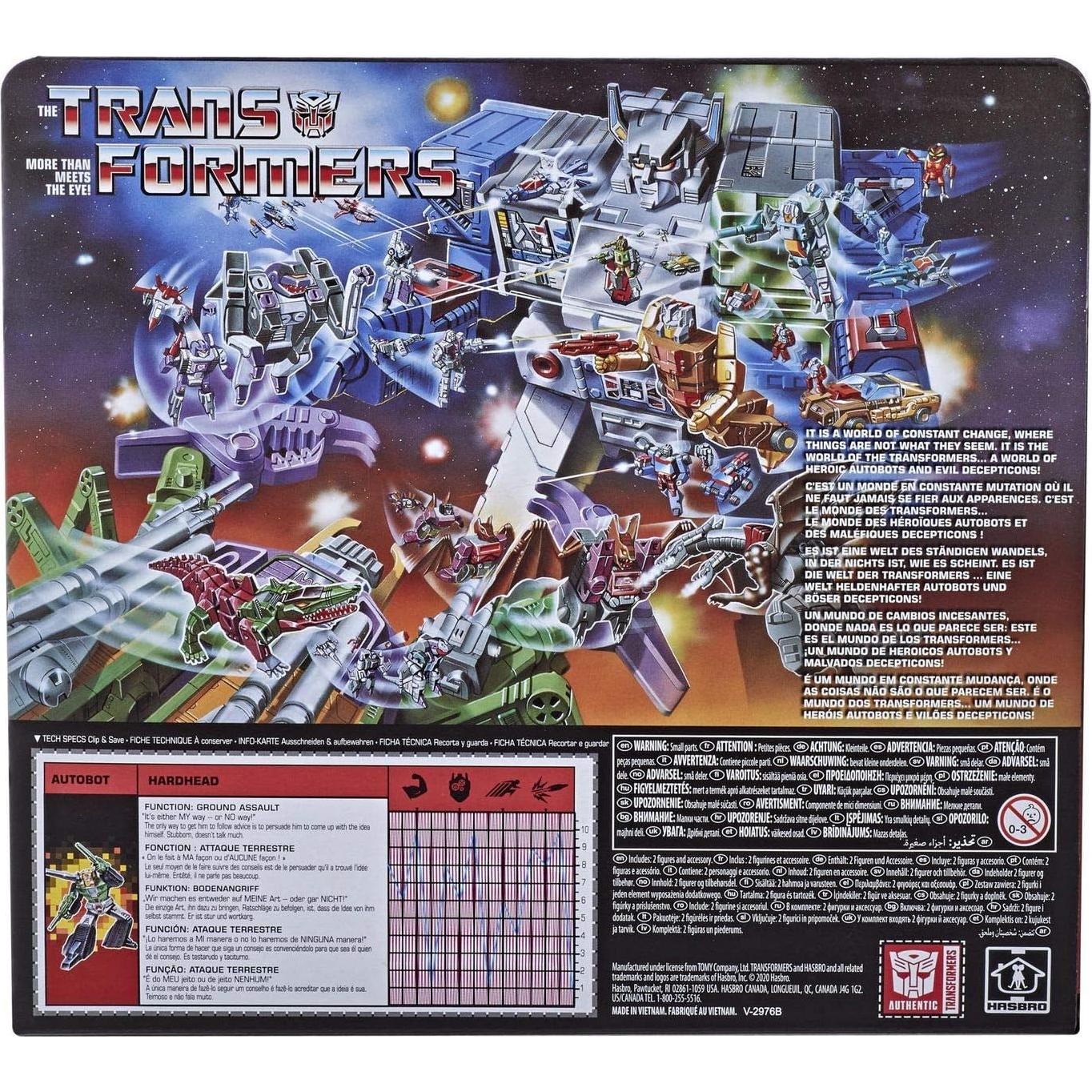 Figura Transformers G1 Retro Hardhead Hasbro 8.74x2.62 cm