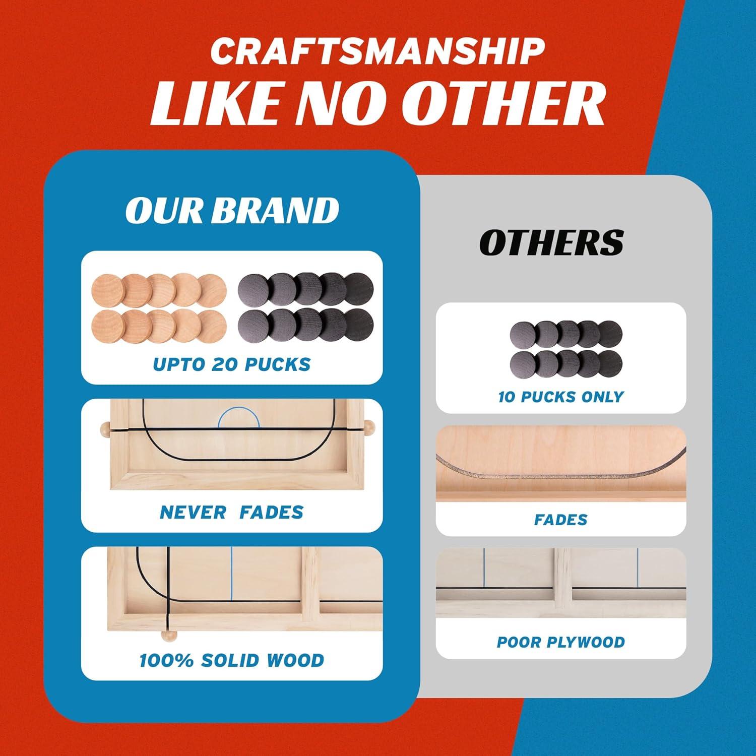 Juego de Mesa Crazy Games Sling Puck 2 Jugadores Madera