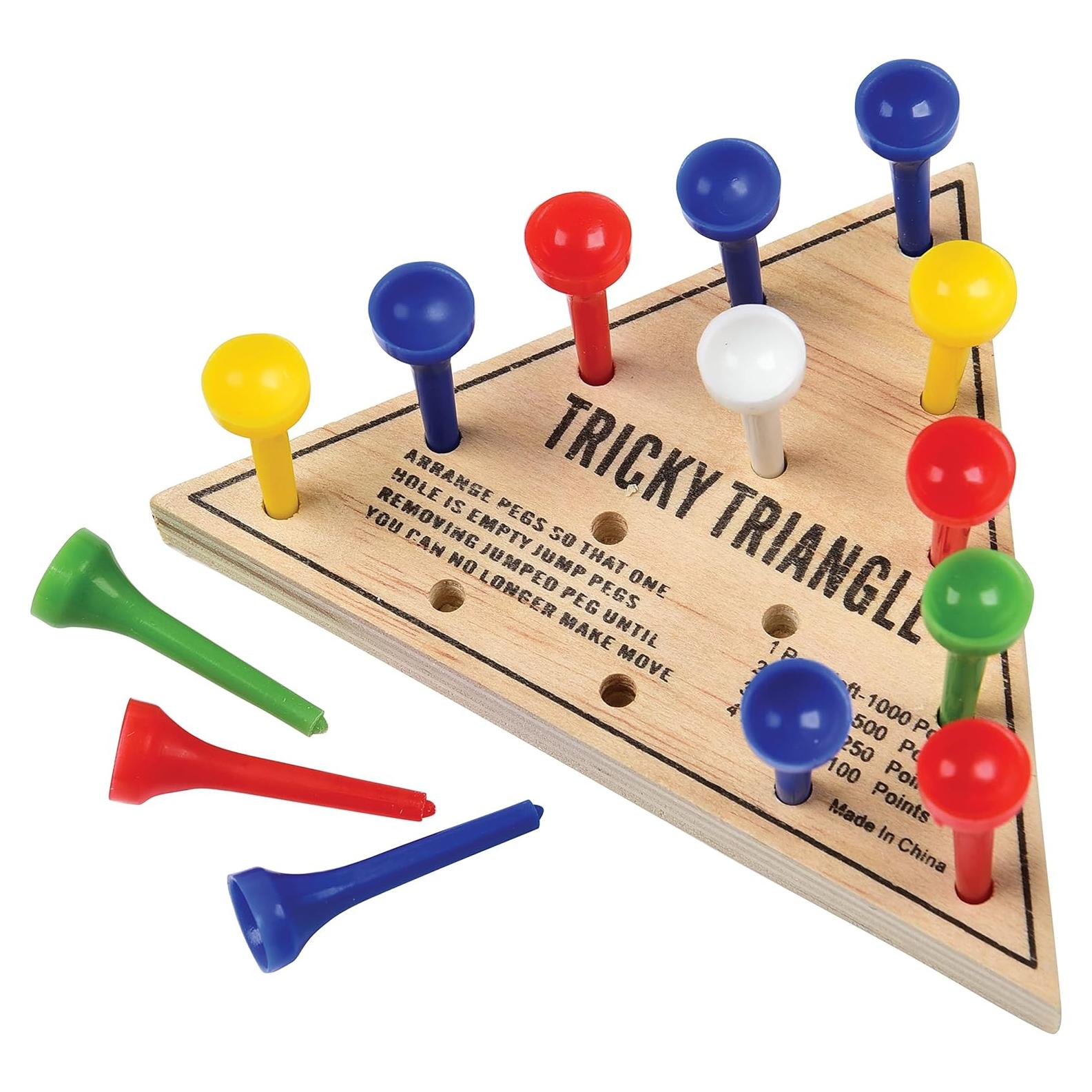 Juego Triángulo Tricky U.S. Toy - Madera con Clavijas