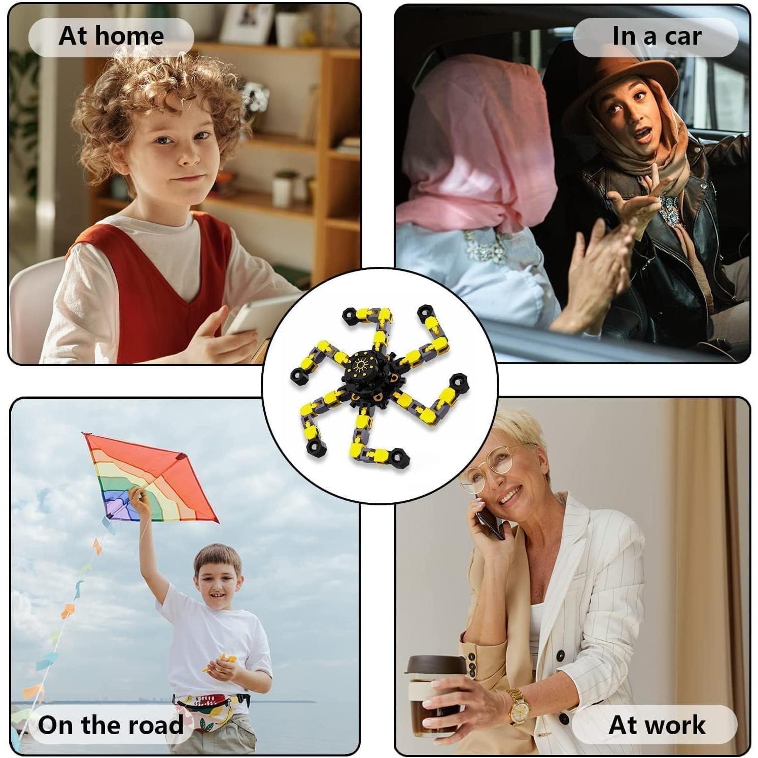 20 Piezas Juguetes Spinners Antiestrés DUBANJOWE Robot Transformable