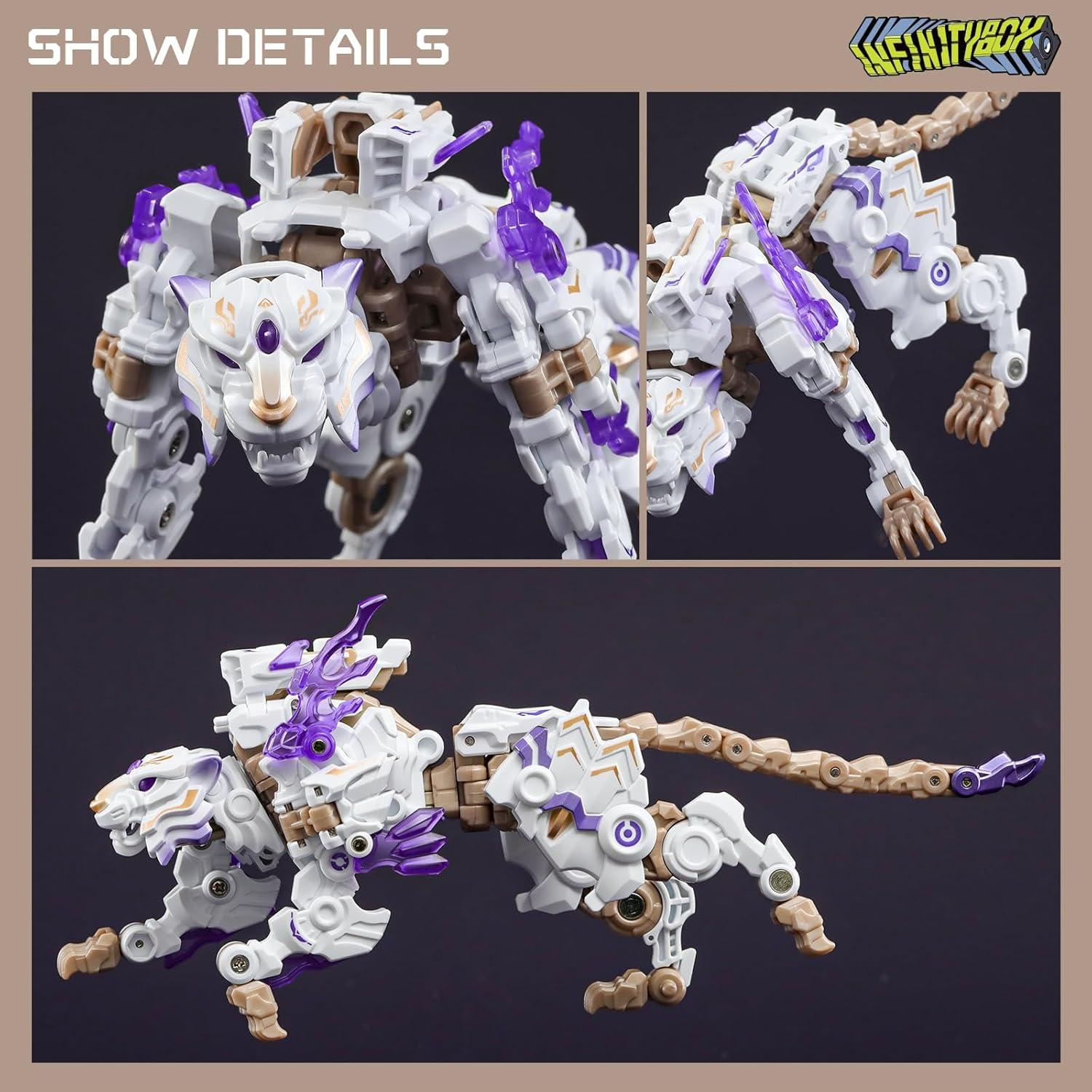 52TOYS Caja Infinita IB-03 Tigre Blanco Juguete Transformable