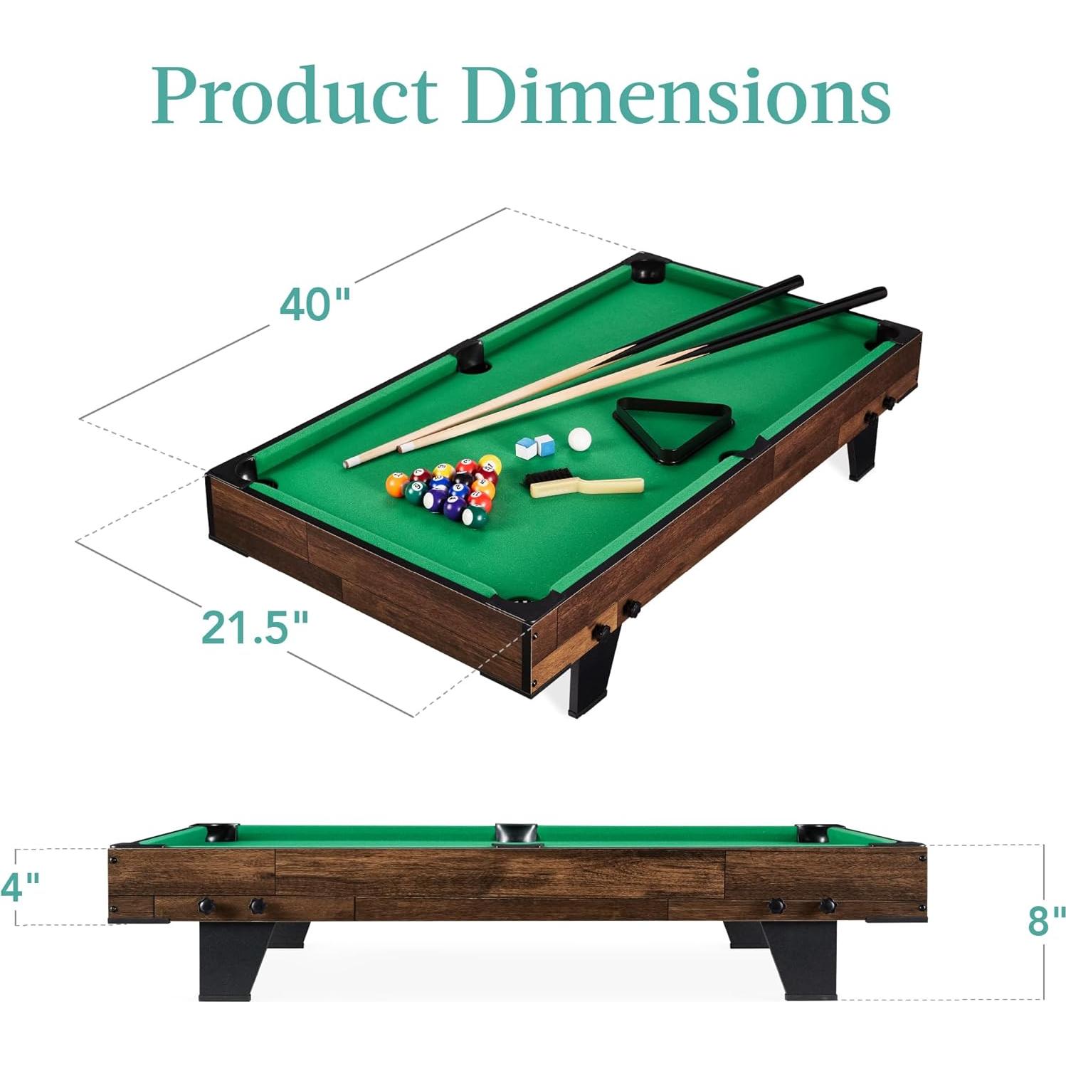 Mesa de Billar 101,6 cm Mejor Opción Productos con Accesorios