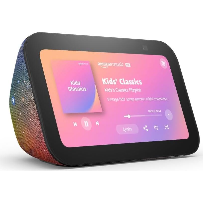 Echo Show 5 Kids (newest model), Designed for kids, with Alexa+ Early Access, parental controls, Includes 1 year of Amazon Kids+, Galaxy