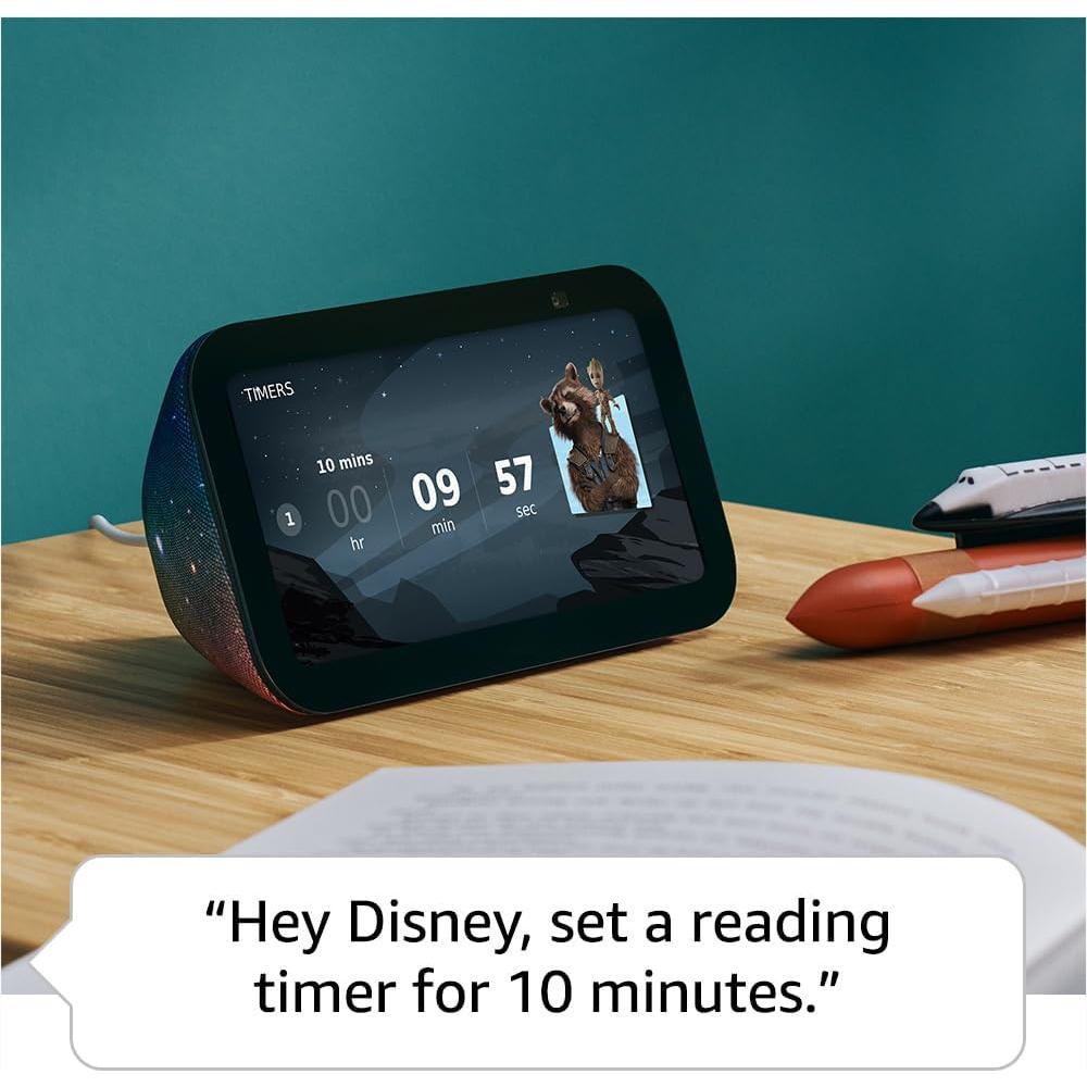 Echo Show 5 Kids (newest model), Designed for kids, with Alexa+ Early Access, parental controls, Includes 1 year of Amazon Kids+, Galaxy