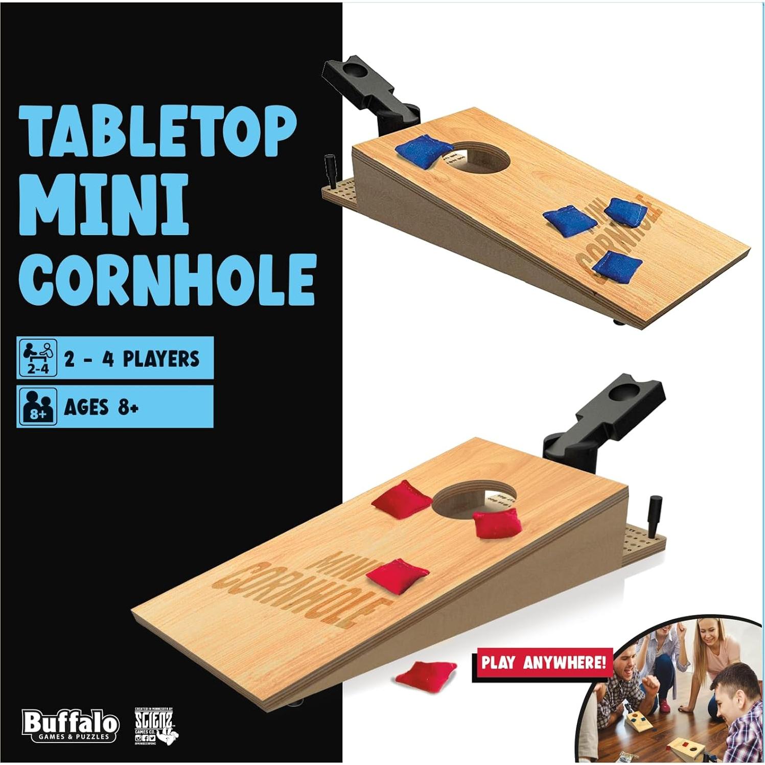 Mini Cornhole de Mesa Buffalo Games - Juego Portátil 30x20 cm