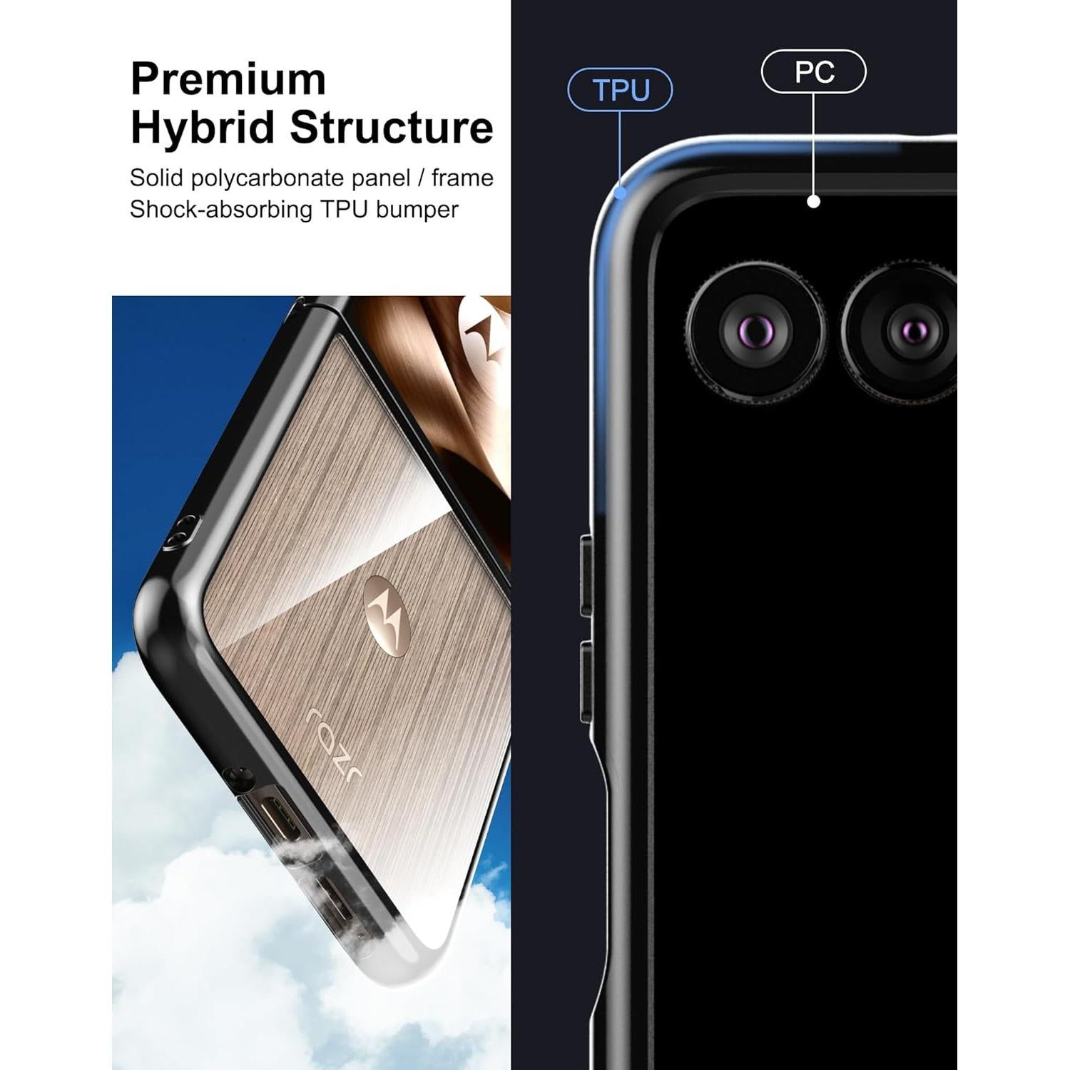 Funda Dura Transparente para Motorola Razr Ultra 2025 - TPU