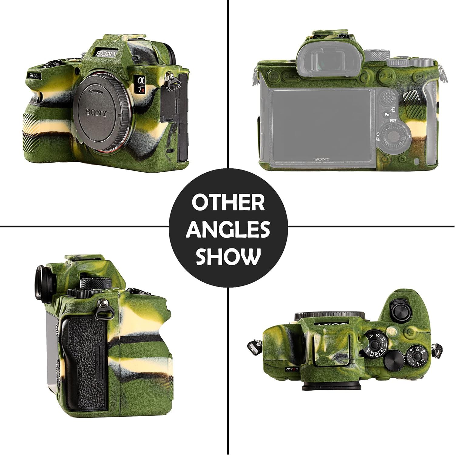 Funda de Silicona STSEETOP para Cámara Sony A7RIV A7R4 Verde Militar